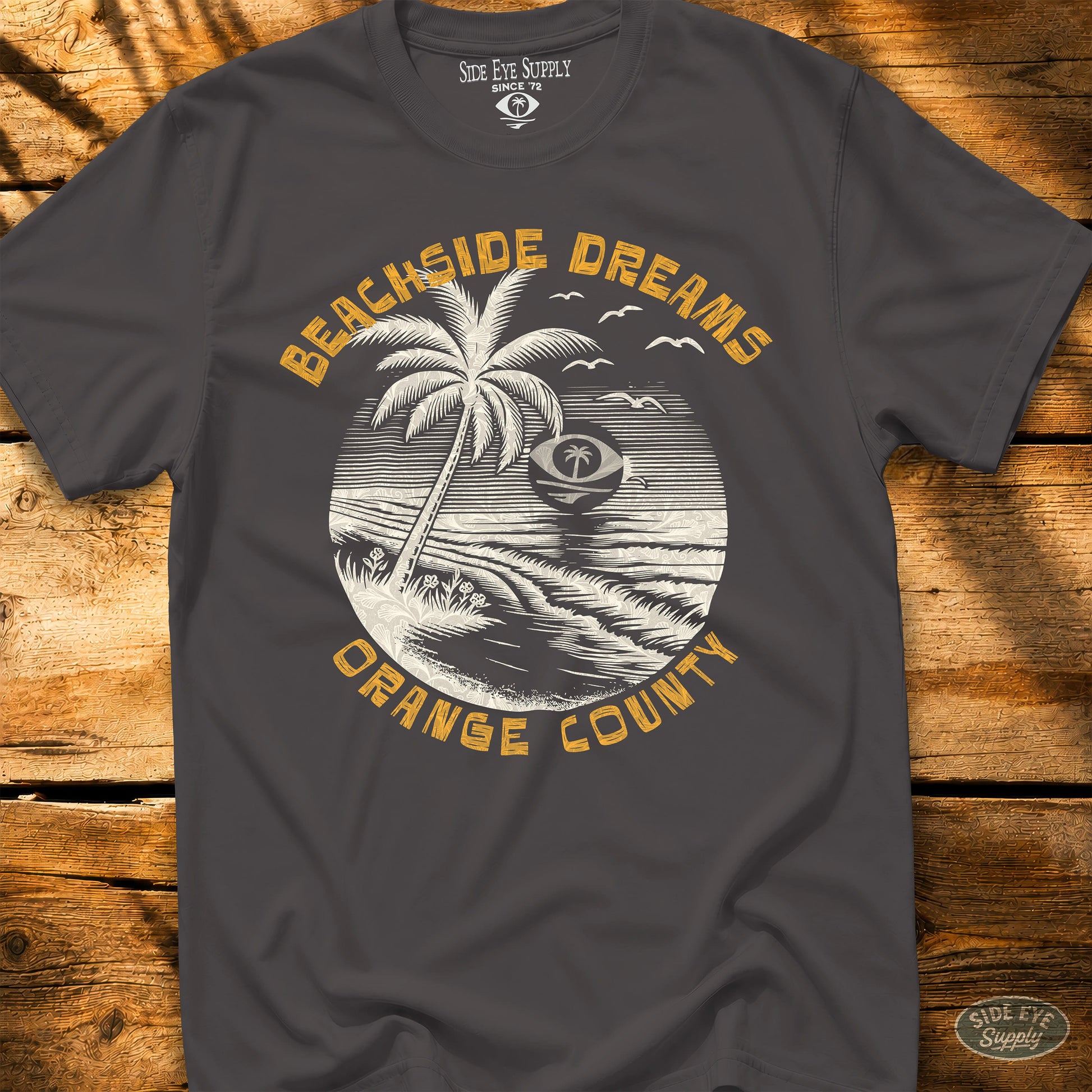 Beachside Dreams Tee Charcoal / S - by Side Eye Supply - Surf Beach Life Apparel