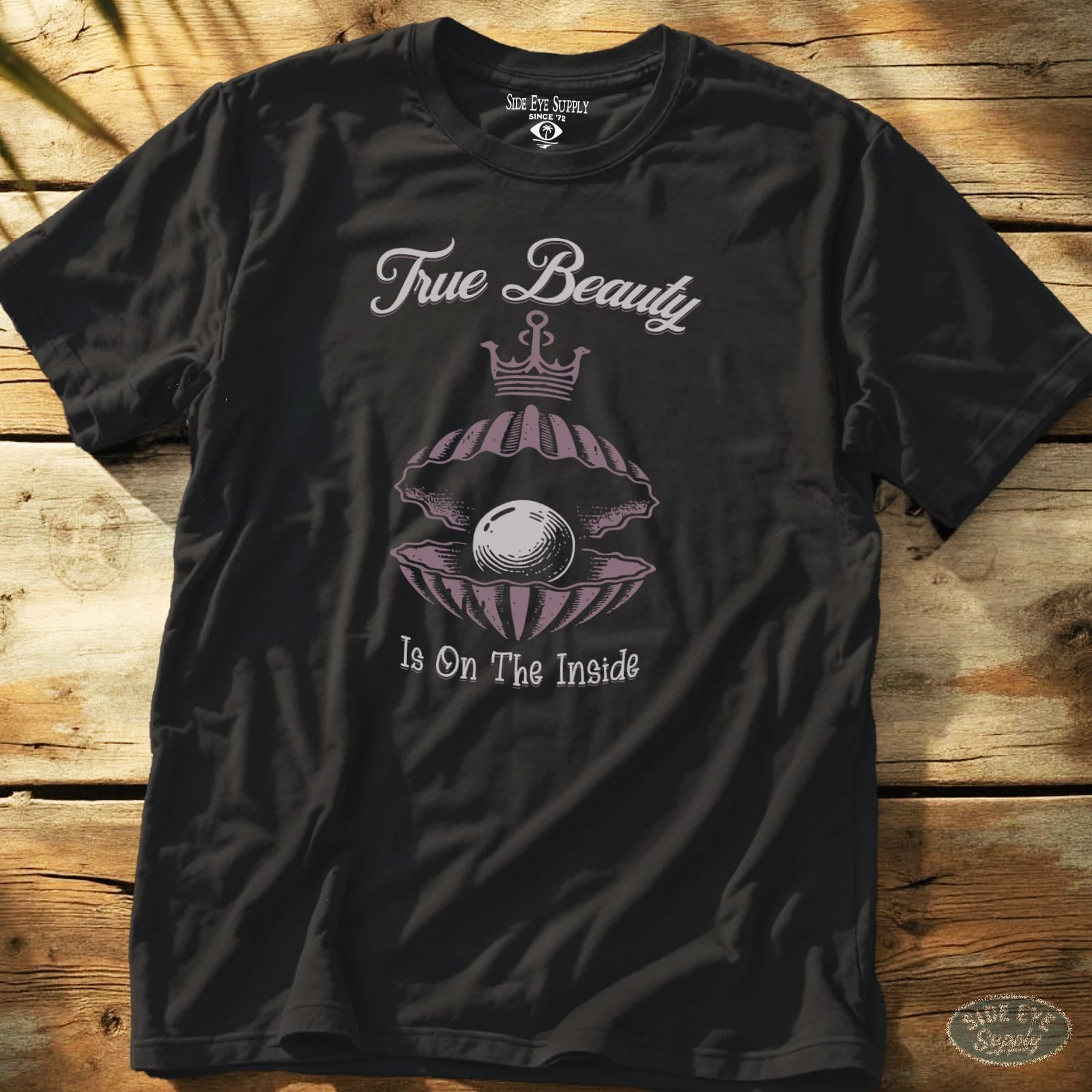 Beauty on the Inside Tee Black / S - by Side Eye Supply - Surf Beach Life Apparel