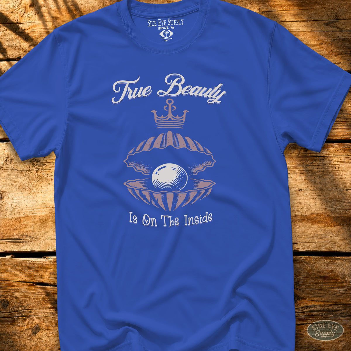 Beauty on the Inside Tee Royal / S - by Side Eye Supply - Surf Beach Life Apparel