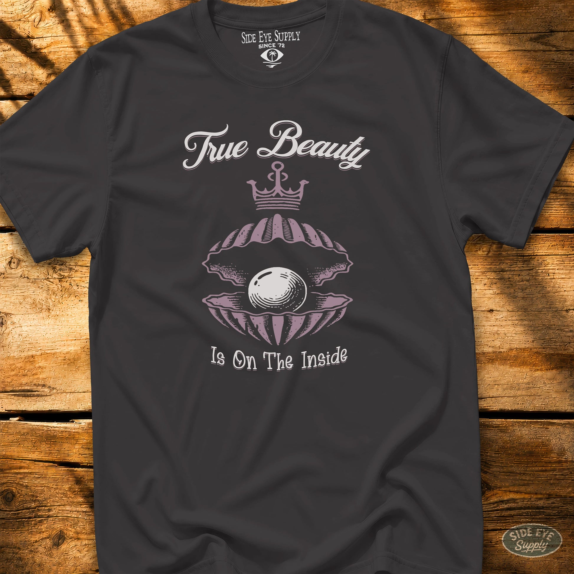 Beauty on the Inside Tee Black / S - by Side Eye Supply - Surf Beach Life Apparel