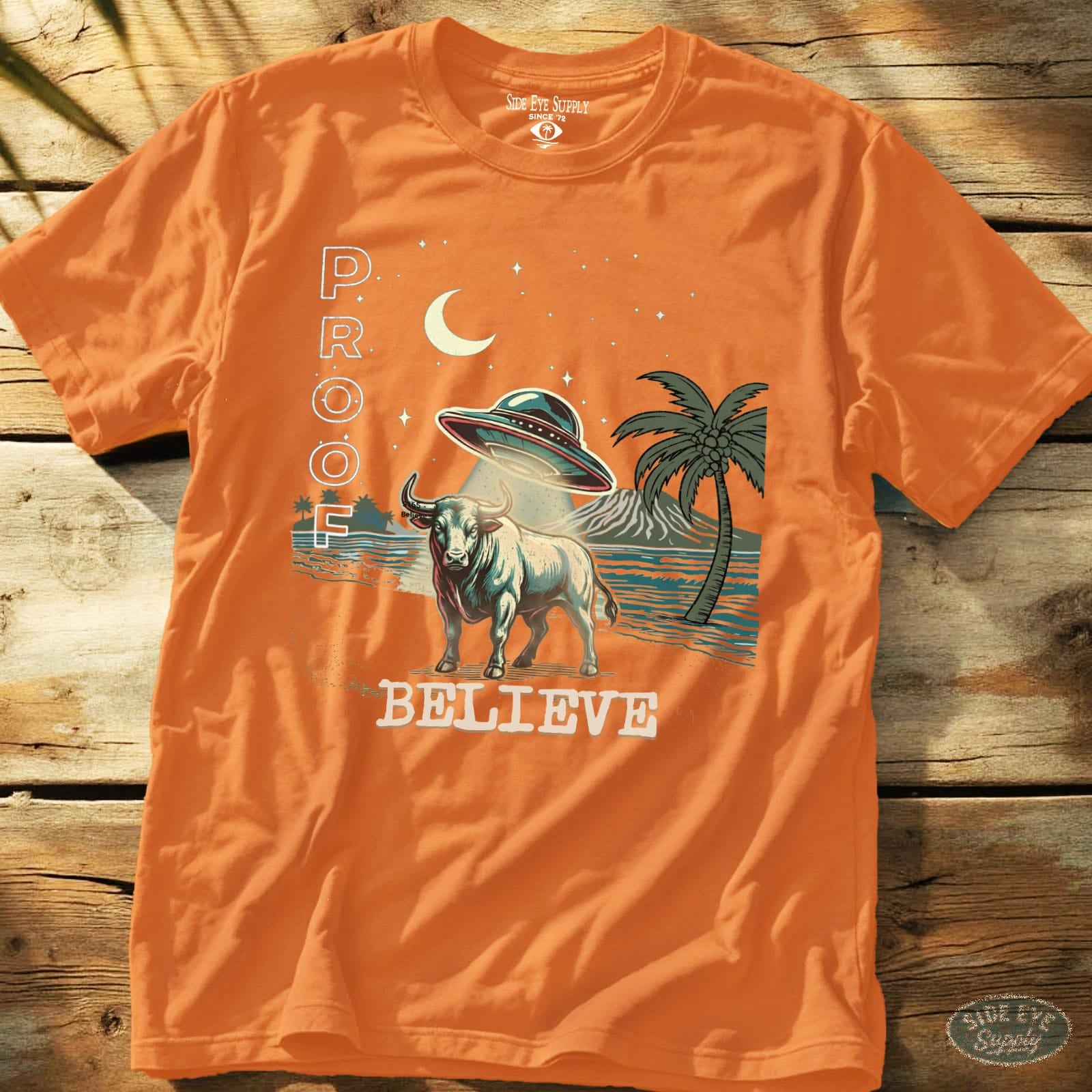 Believe Tee Orange / M - by Side Eye Supply - Surf Beach Life Apparel