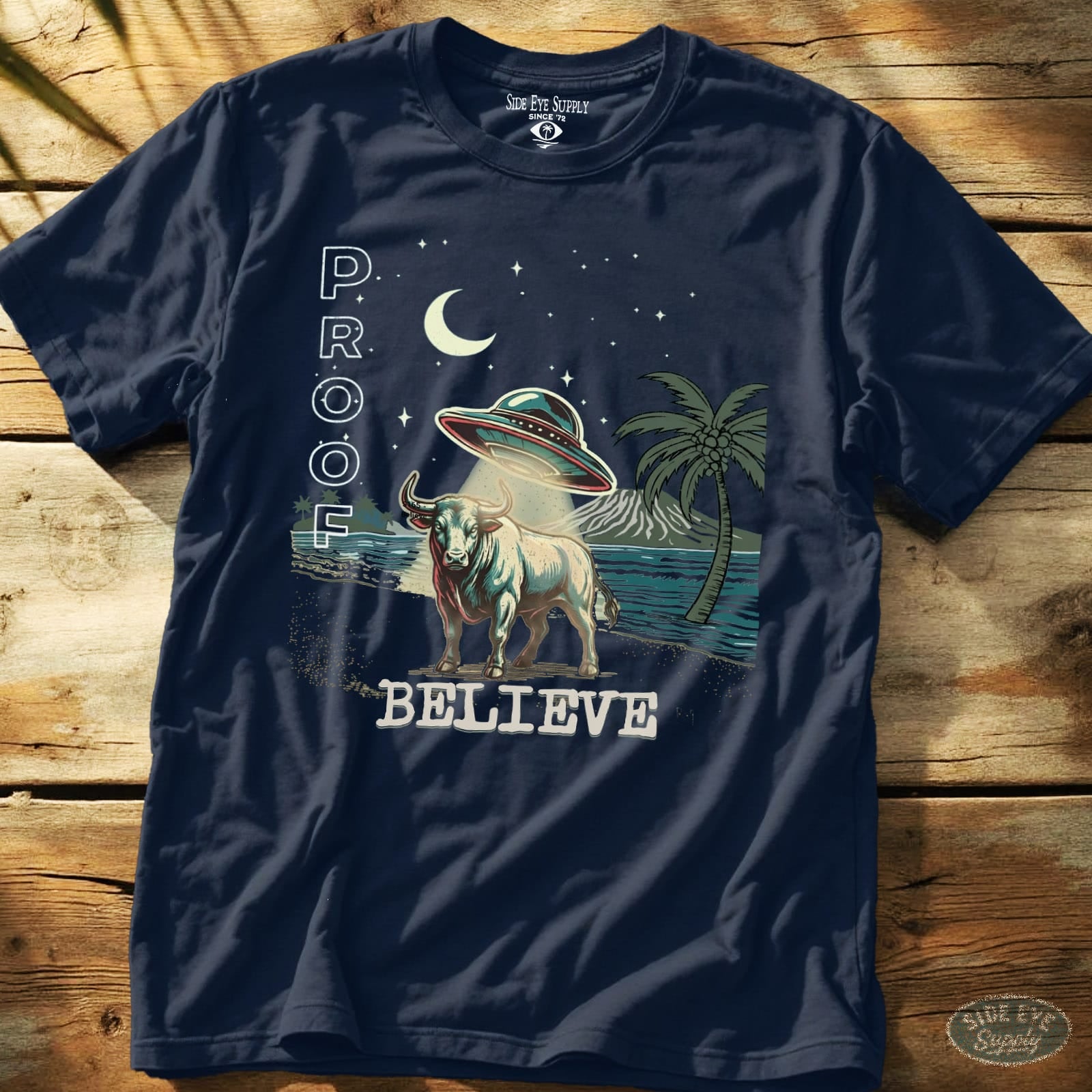 Believe Tee Navy / S - by Side Eye Supply - Surf Beach Life Apparel