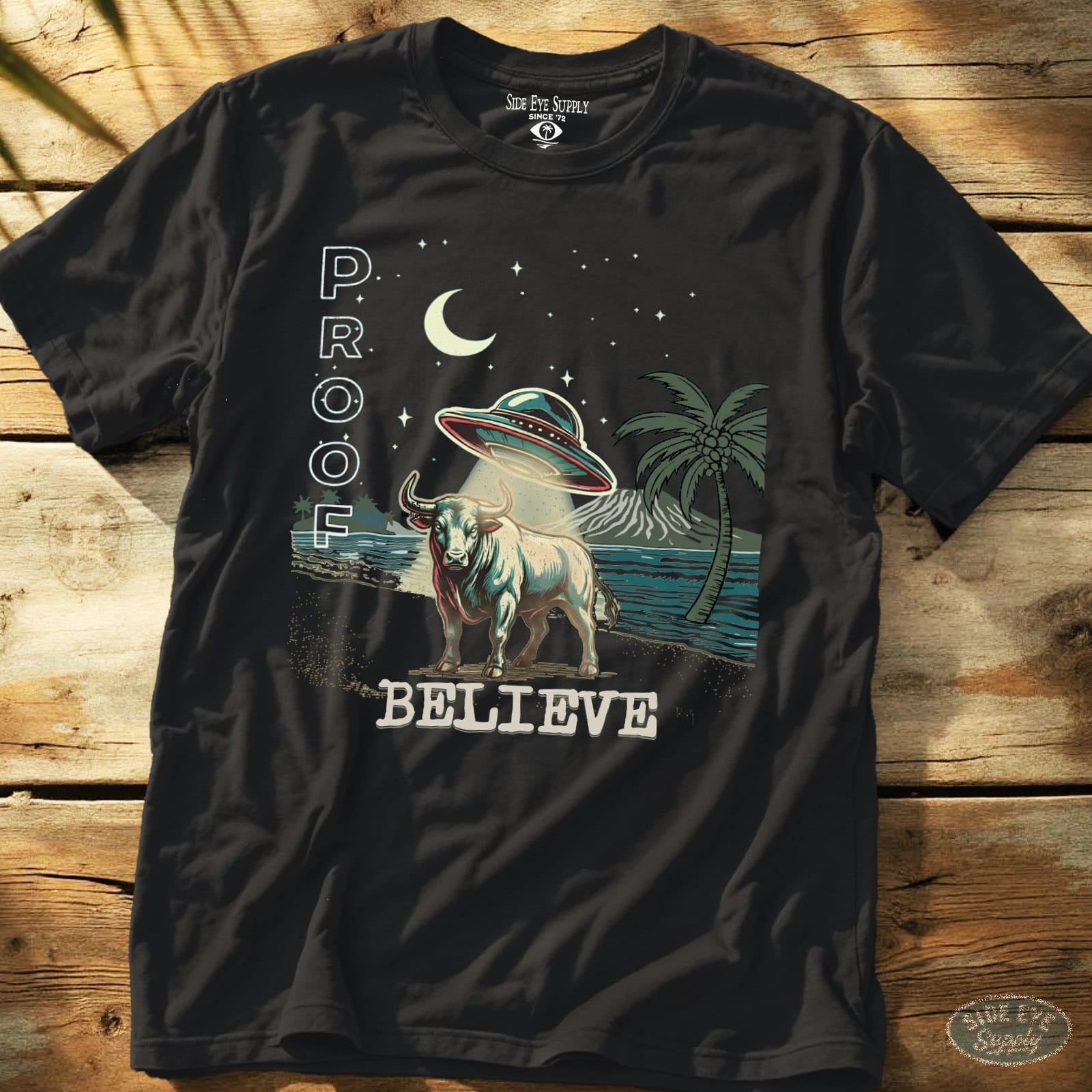 Believe Tee Black / S - by Side Eye Supply - Surf Beach Life Apparel