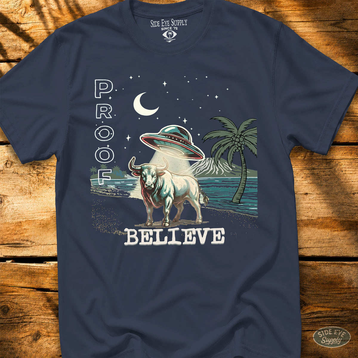 Believe Tee Navy / S - by Side Eye Supply - Surf Beach Life Apparel