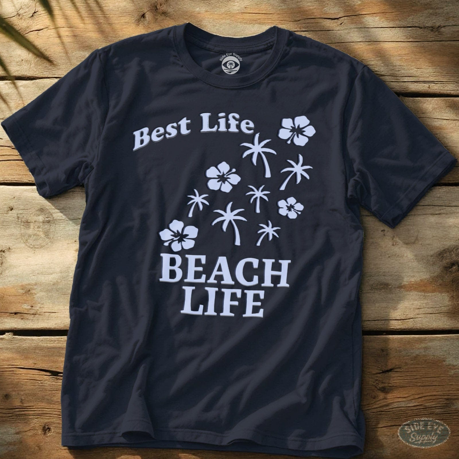 Best Life Tee Navy / S - by Side Eye Supply - Surf Beach Life Apparel