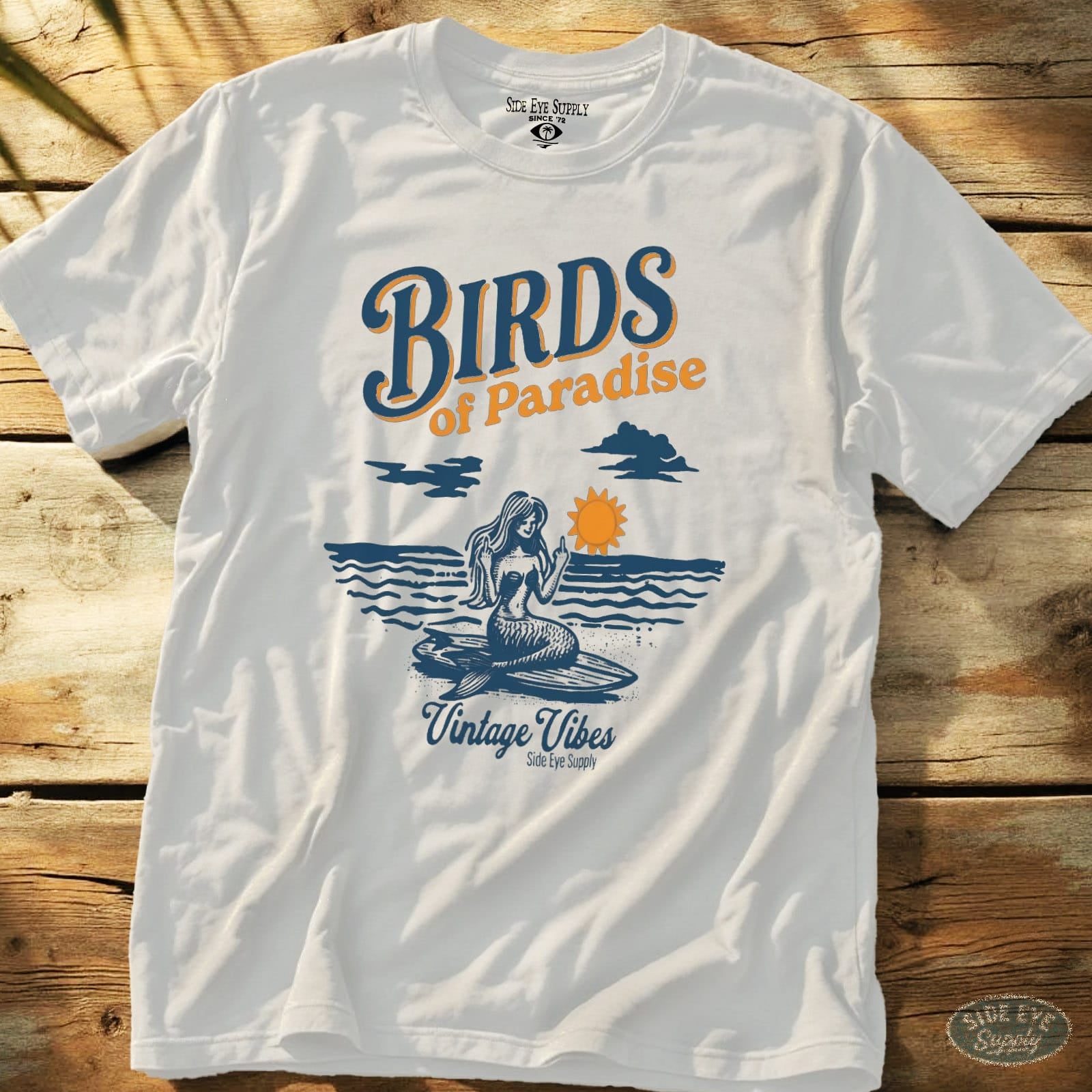 Birds of Paradise Tee White / S - by Side Eye Supply - Surf Beach Life Apparel