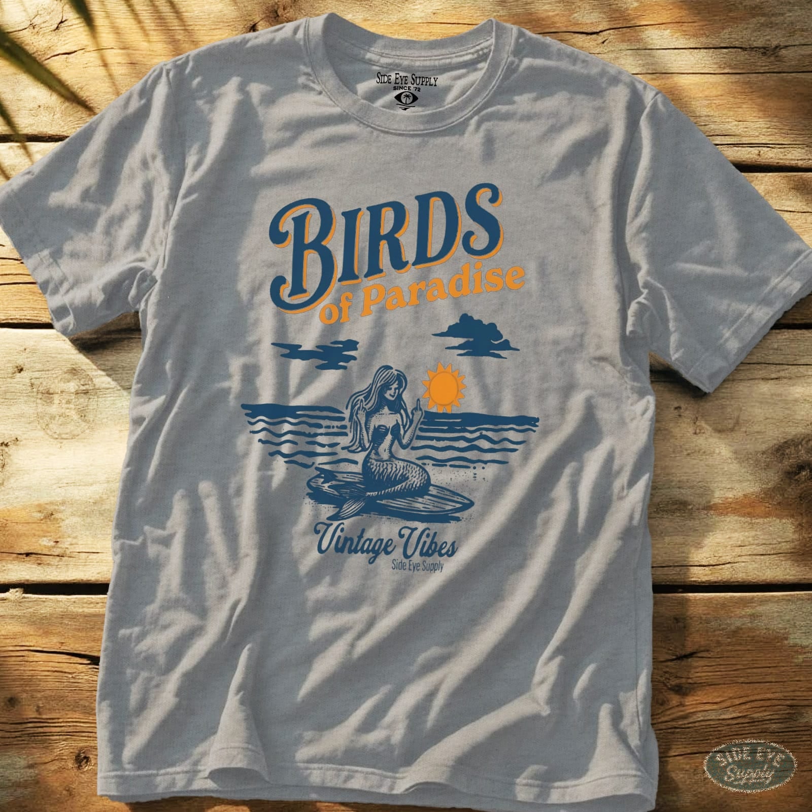 Birds of Paradise Tee Sport Grey / S - by Side Eye Supply - Surf Beach Life Apparel
