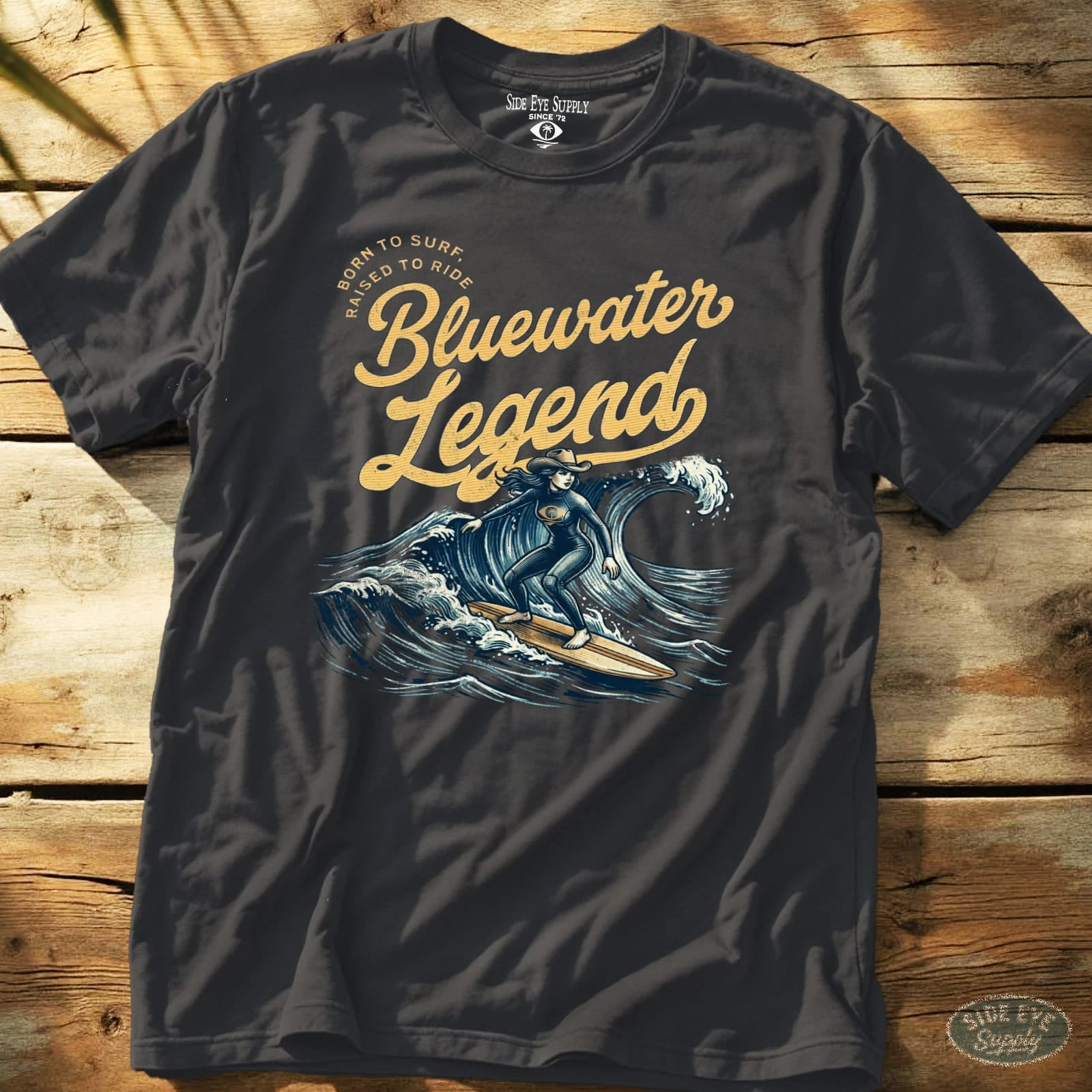 Bluewater Legend Tee Charcoal / S - by Side Eye Supply - Surf Beach Life Apparel