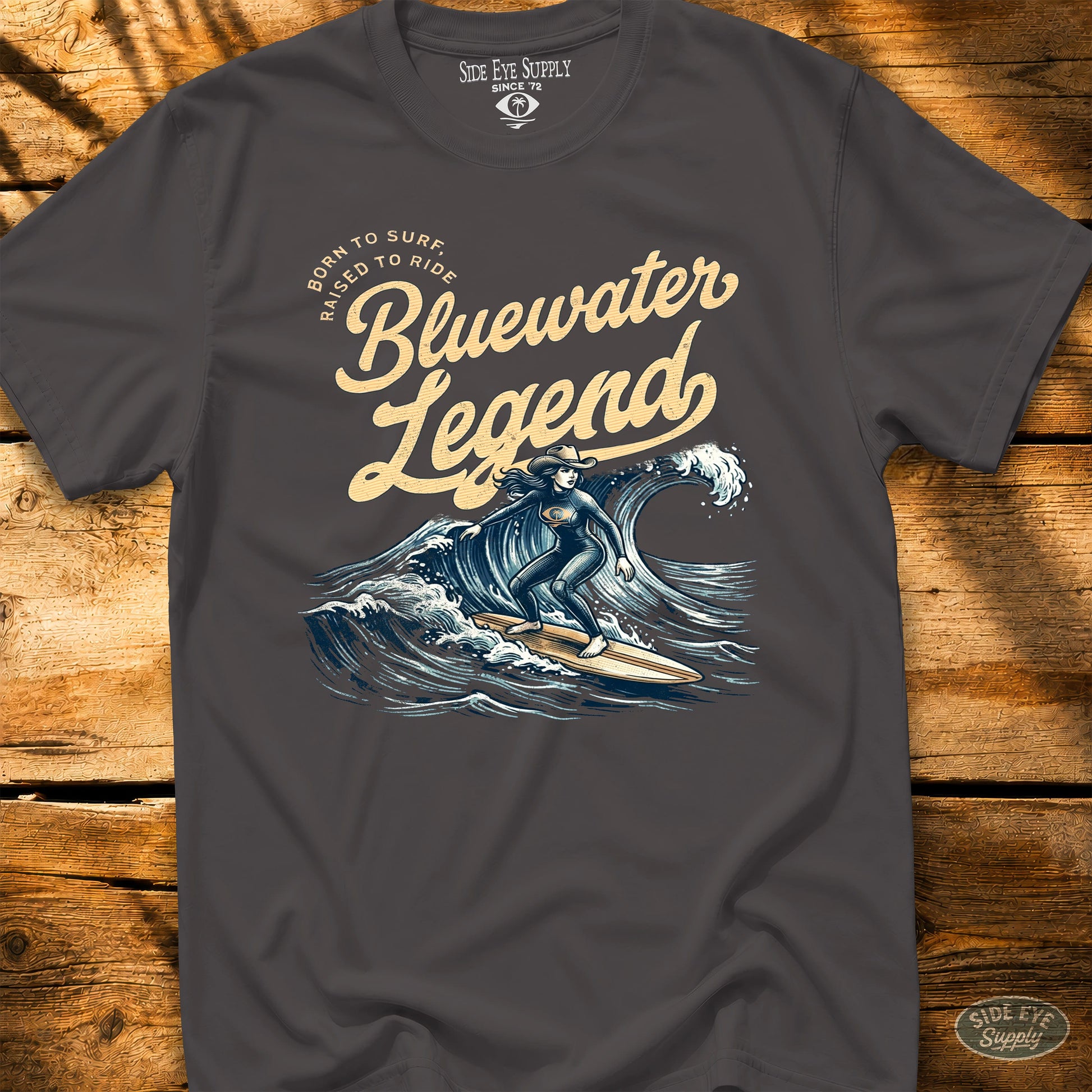 Bluewater Legend Tee Charcoal / S - by Side Eye Supply - Surf Beach Life Apparel