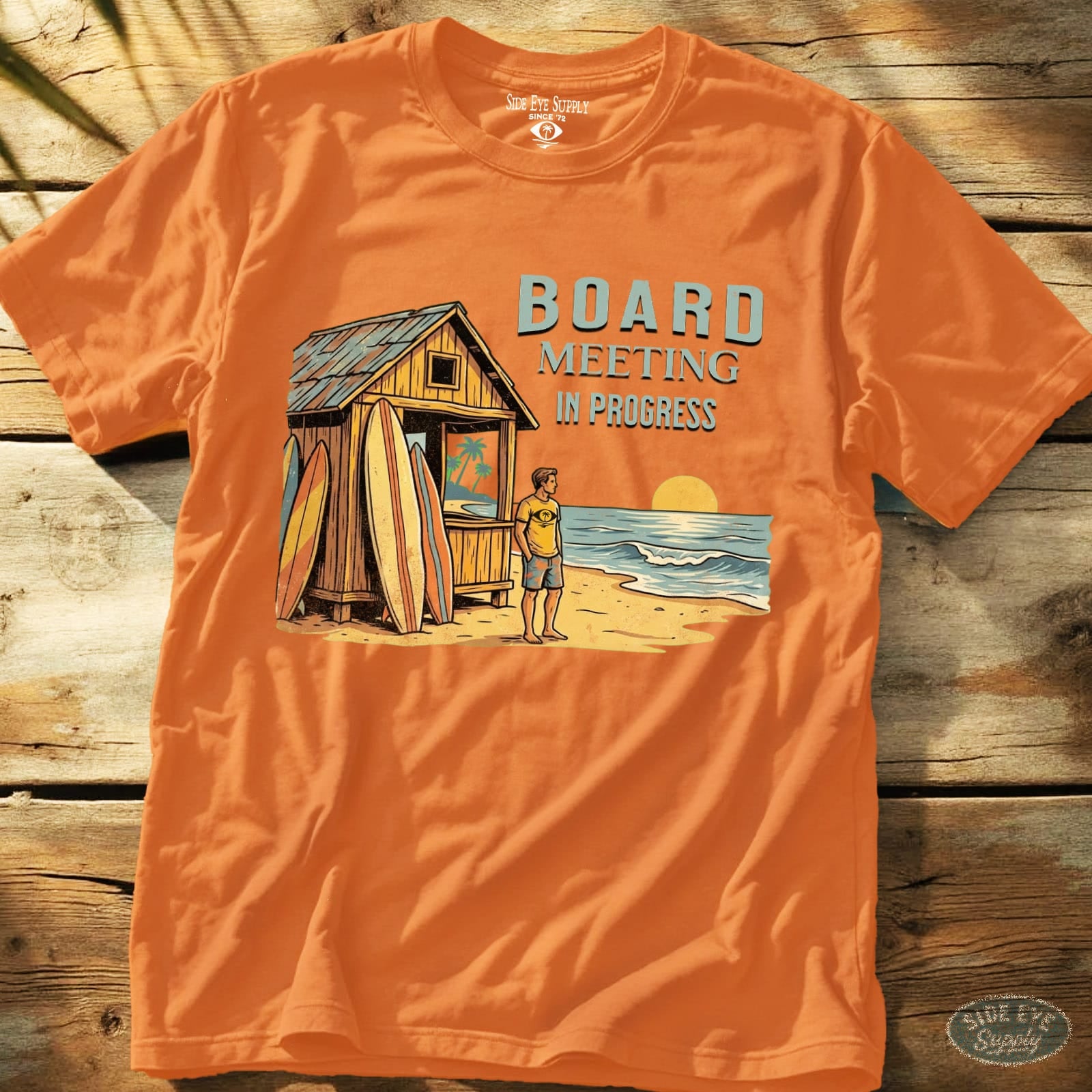 Board Meeting Tee Orange / S - by Side Eye Supply - Surf Beach Life Apparel
