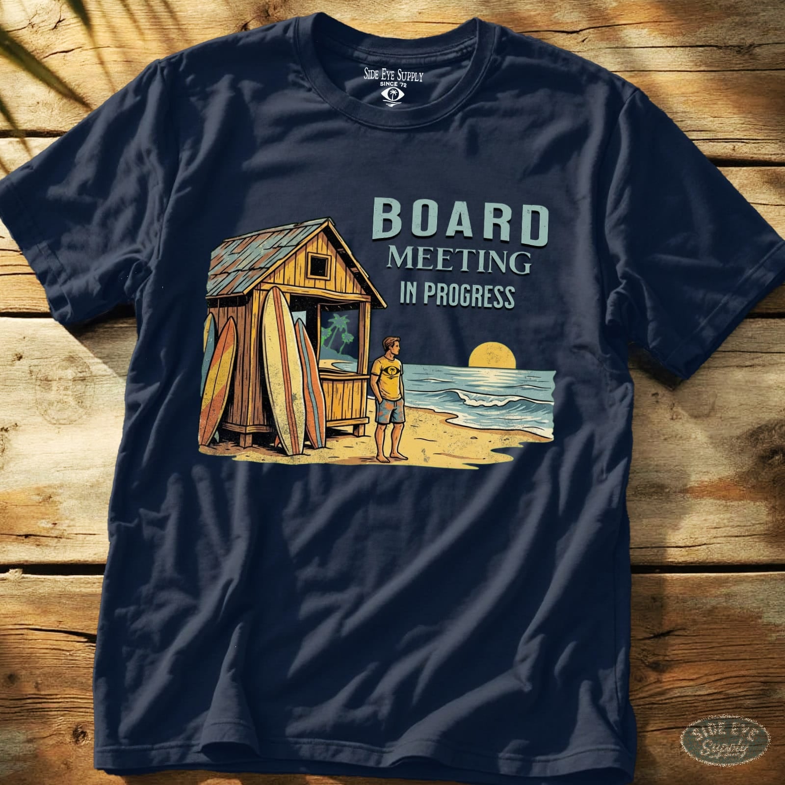Board Meeting Tee Navy / S - by Side Eye Supply - Surf Beach Life Apparel