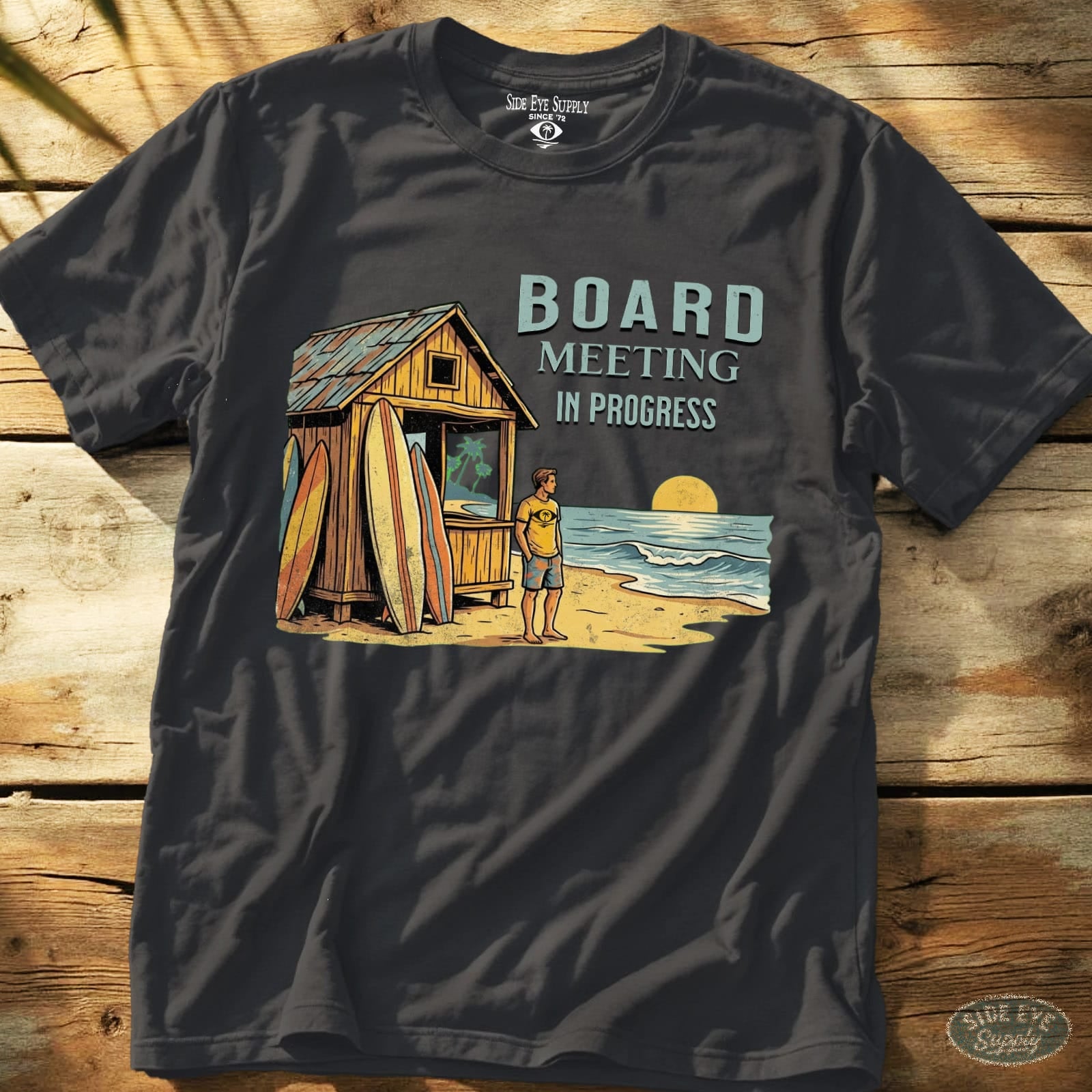 Board Meeting Tee Charcoal / S - by Side Eye Supply - Surf Beach Life Apparel