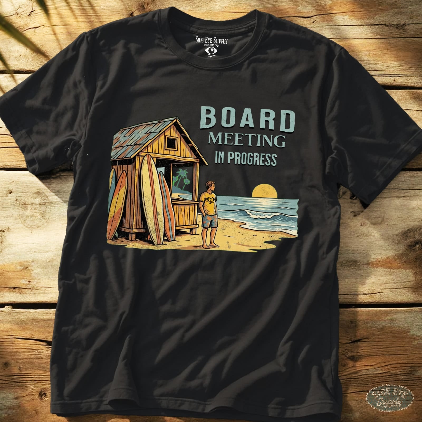 Board Meeting Tee Black / S - by Side Eye Supply - Surf Beach Life Apparel