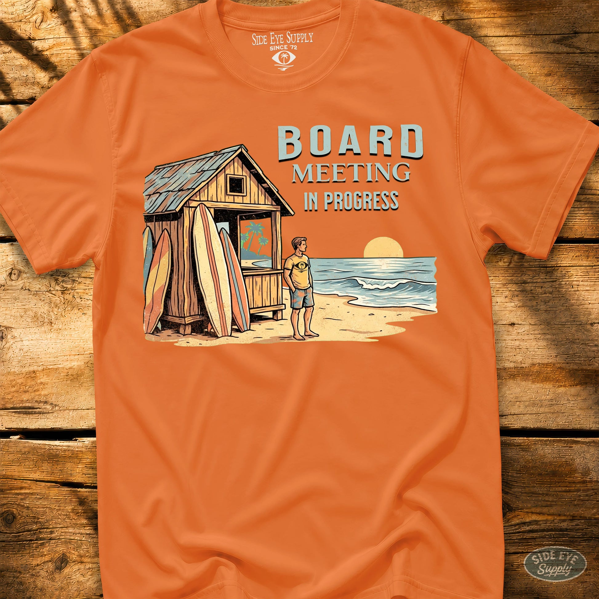 Board Meeting Tee Orange / S - by Side Eye Supply - Surf Beach Life Apparel