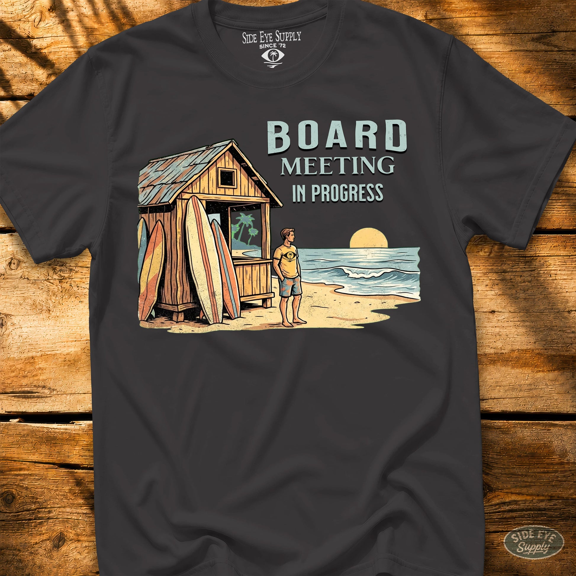 Board Meeting Tee Black / S - by Side Eye Supply - Surf Beach Life Apparel