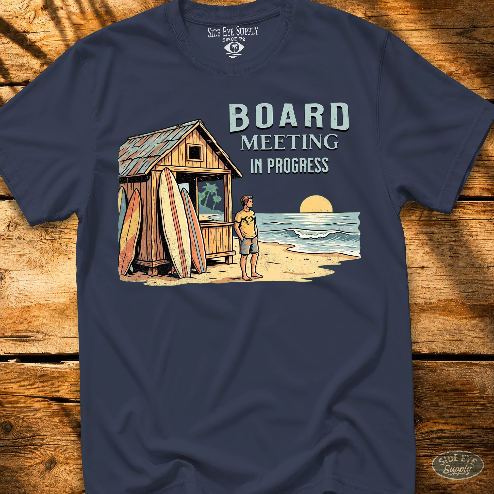 Board Meeting Tee Navy / S - by Side Eye Supply - Surf Beach Life Apparel