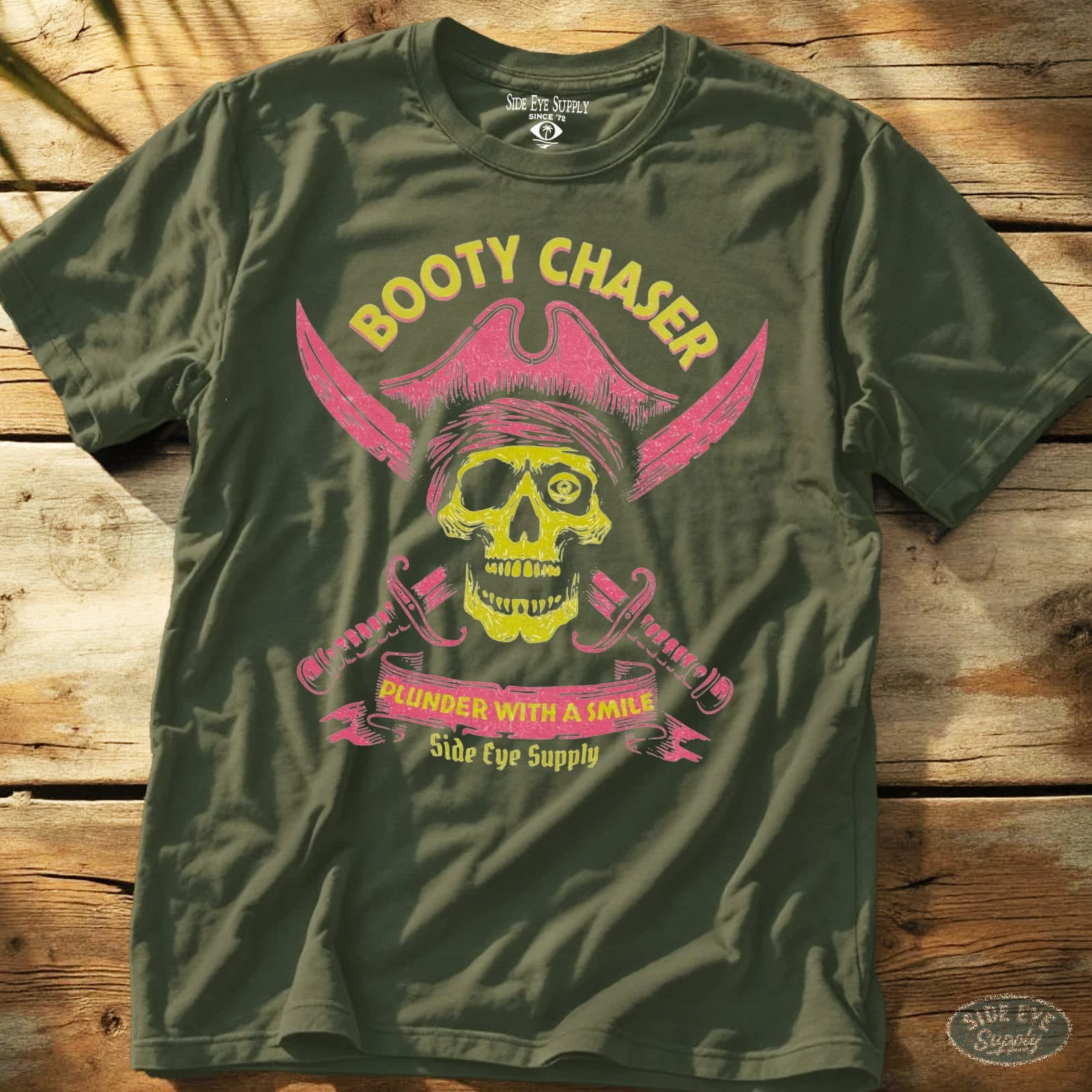 Bone Chaser Tee Military Green / S - by Side Eye Supply - Surf Beach Life Apparel
