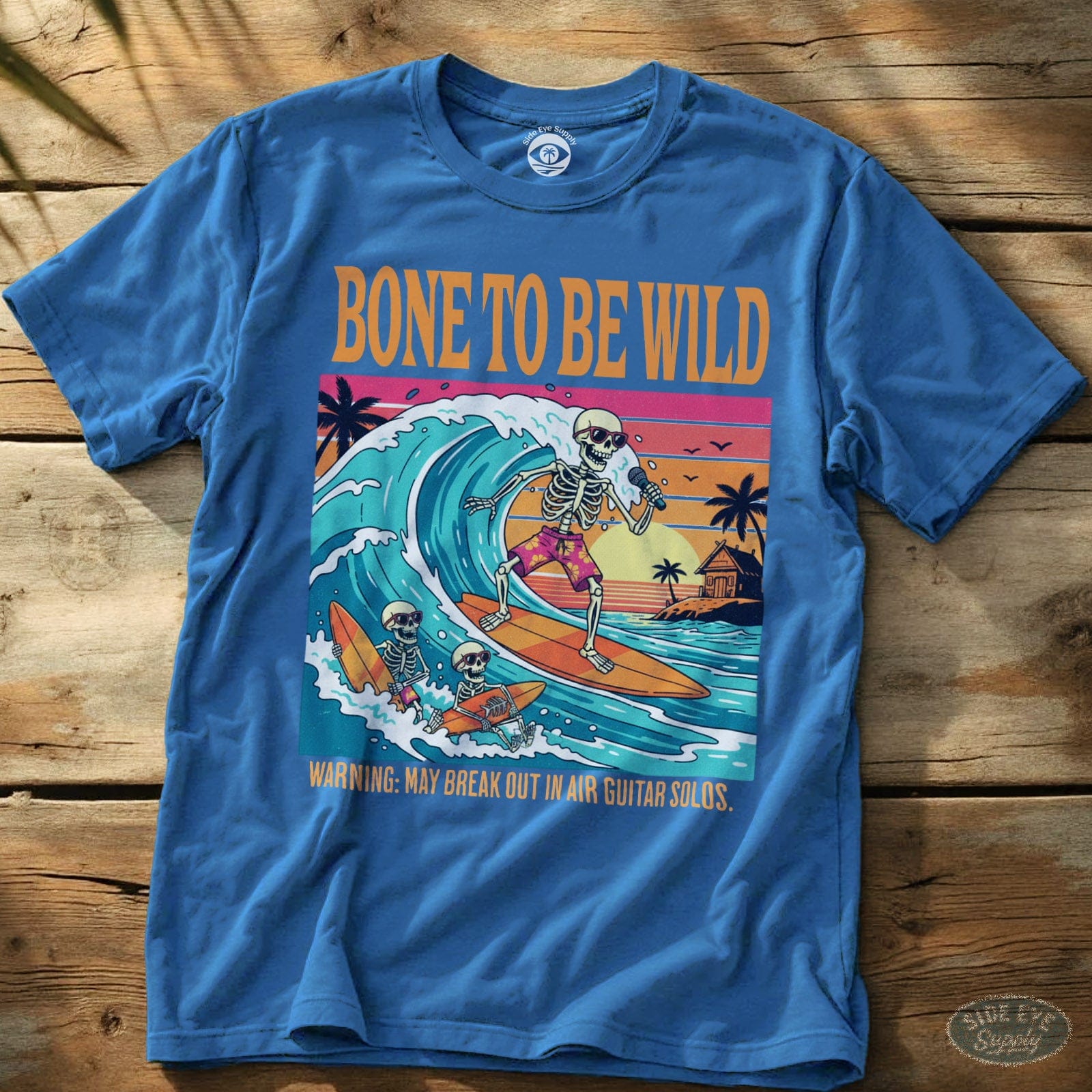 Bone To Be Wild Tee Royal / S - by Side Eye Supply - Surf Beach Life Apparel
