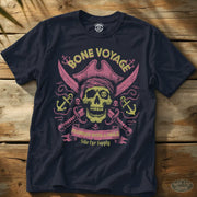 Bone Voyage T-Shirt Navy / S - by Side Eye Supply - Surf Beach Life Apparel