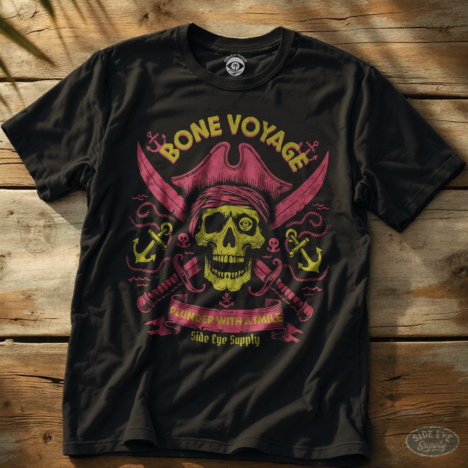Bone Voyage Tee Black / S - by Side Eye Supply - Surf Beach Life Apparel