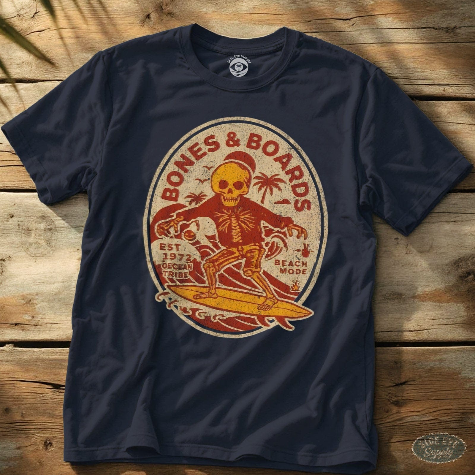Bones & Boards Tee Navy / S - by Side Eye Supply - Surf Beach Life Apparel