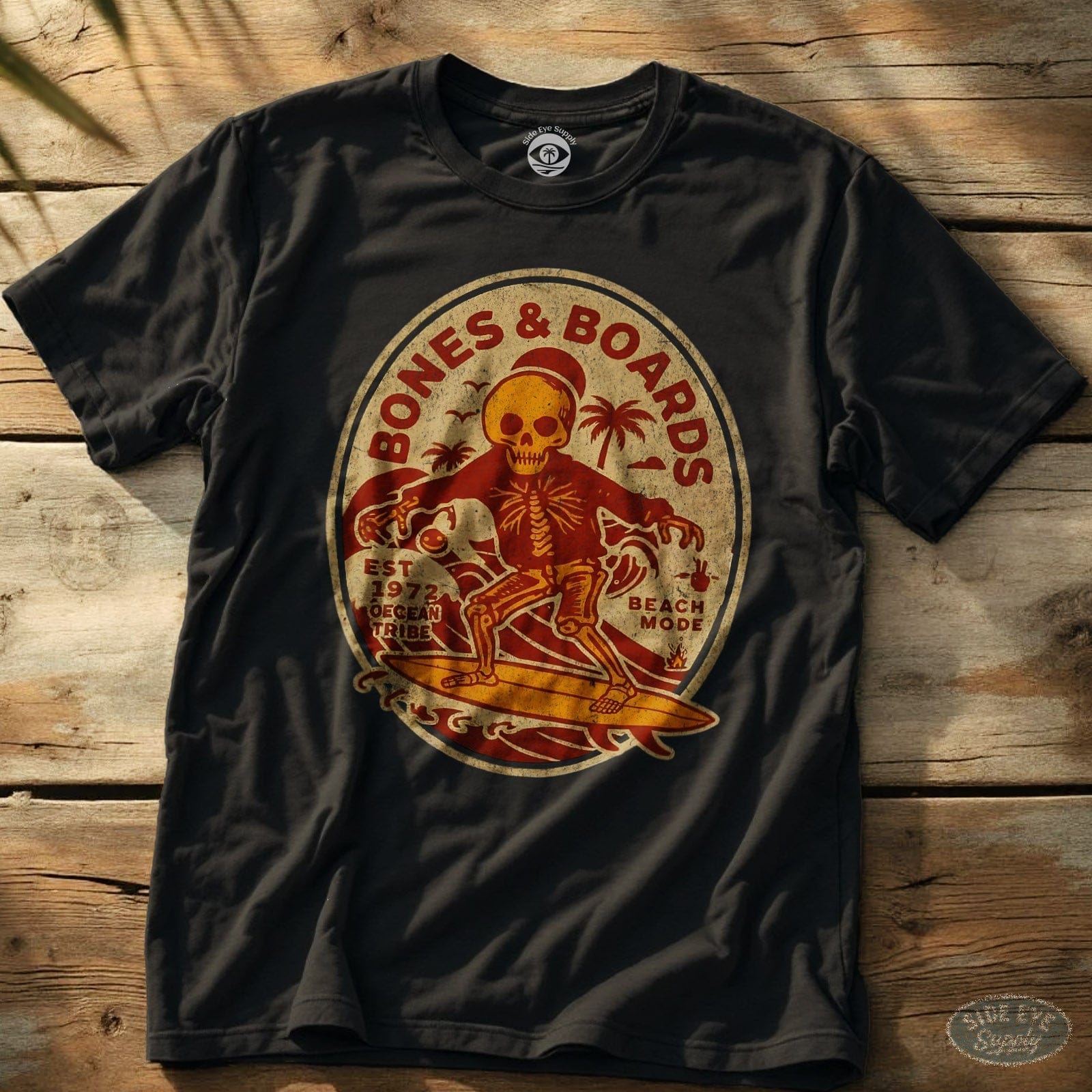 Bones & Boards Tee Black / S - by Side Eye Supply - Surf Beach Life Apparel