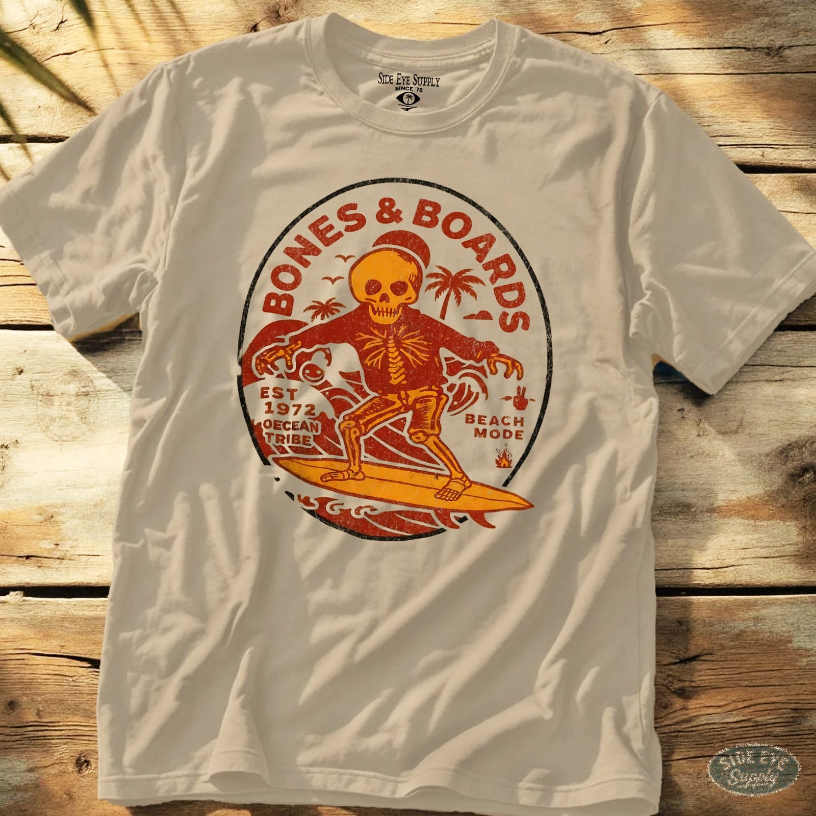 Bones & Boards Tee Sand / S - by Side Eye Supply - Surf Beach Life Apparel