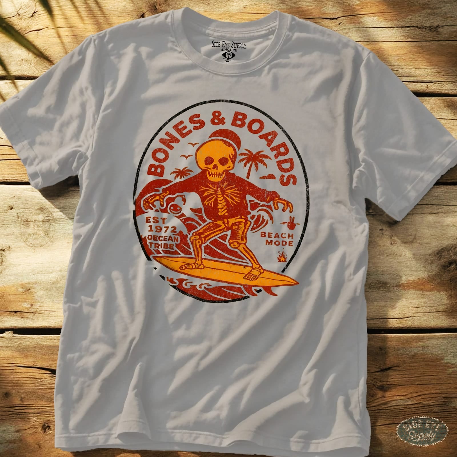 Bones & Boards Tee Ice Grey / S - by Side Eye Supply - Surf Beach Life Apparel