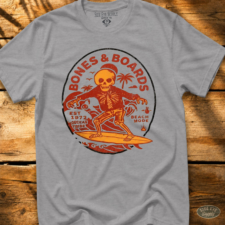 Bones & Boards Tee Sport Grey / S - by Side Eye Supply - Surf Beach Life Apparel
