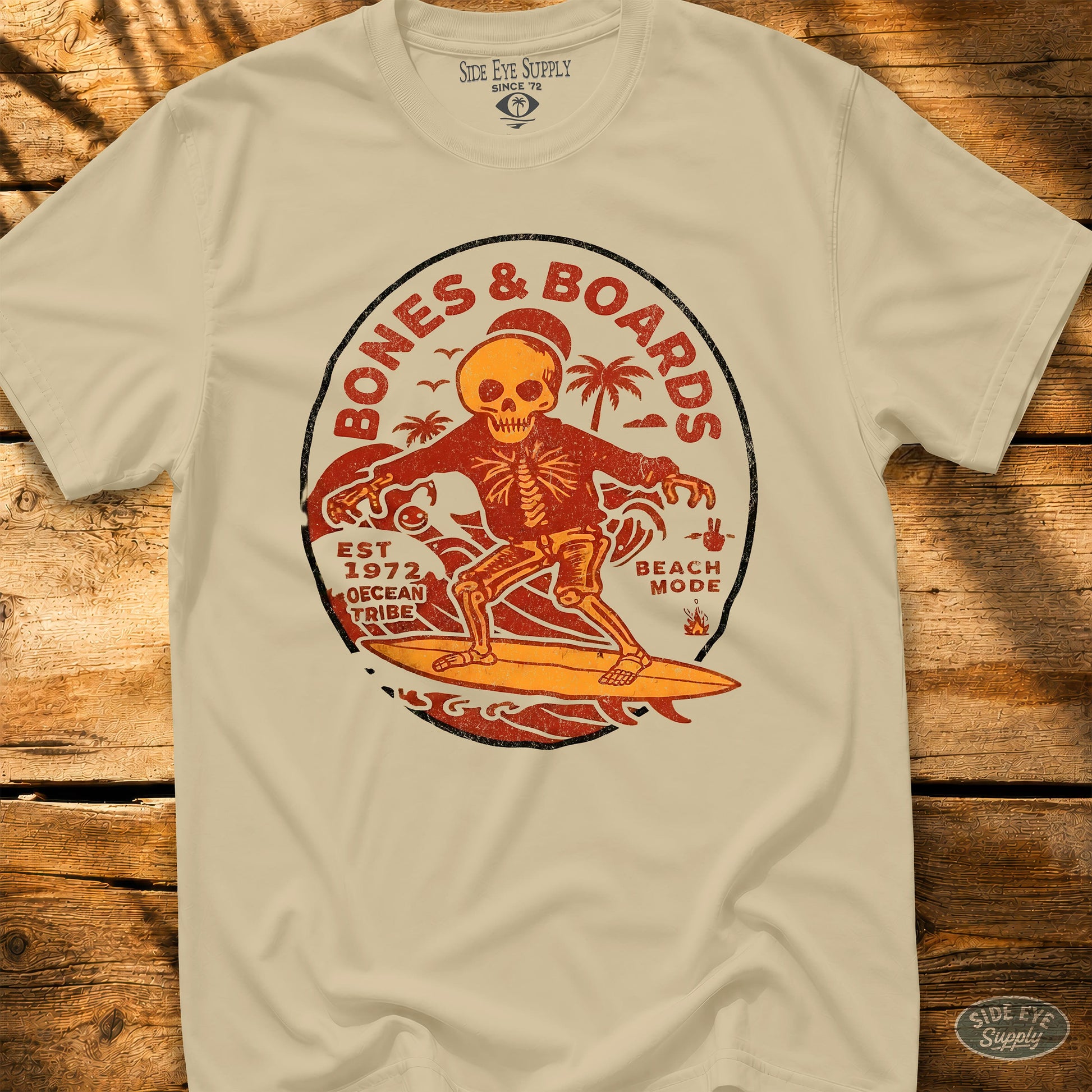 Bones & Boards Tee Sand / S - by Side Eye Supply - Surf Beach Life Apparel