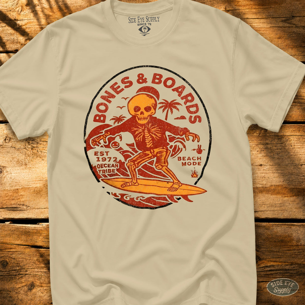 Bones & Boards Tee Sand / S - by Side Eye Supply - Surf Beach Life Apparel