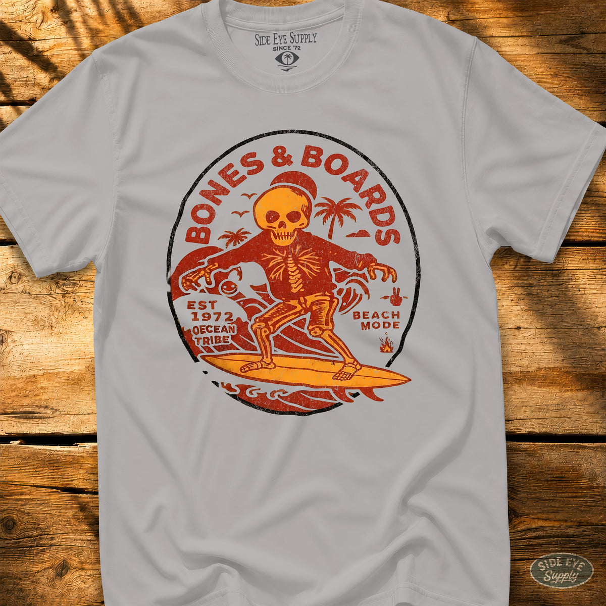 Bones & Boards Tee Ice Grey / S - by Side Eye Supply - Surf Beach Life Apparel