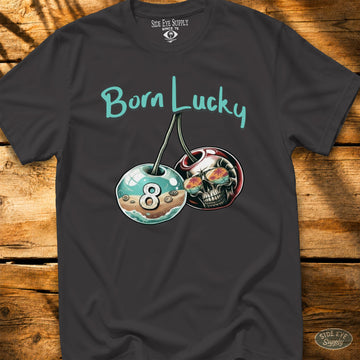 Born Lucky Tee Black / S - by Side Eye Supply - Surf Beach Life Apparel