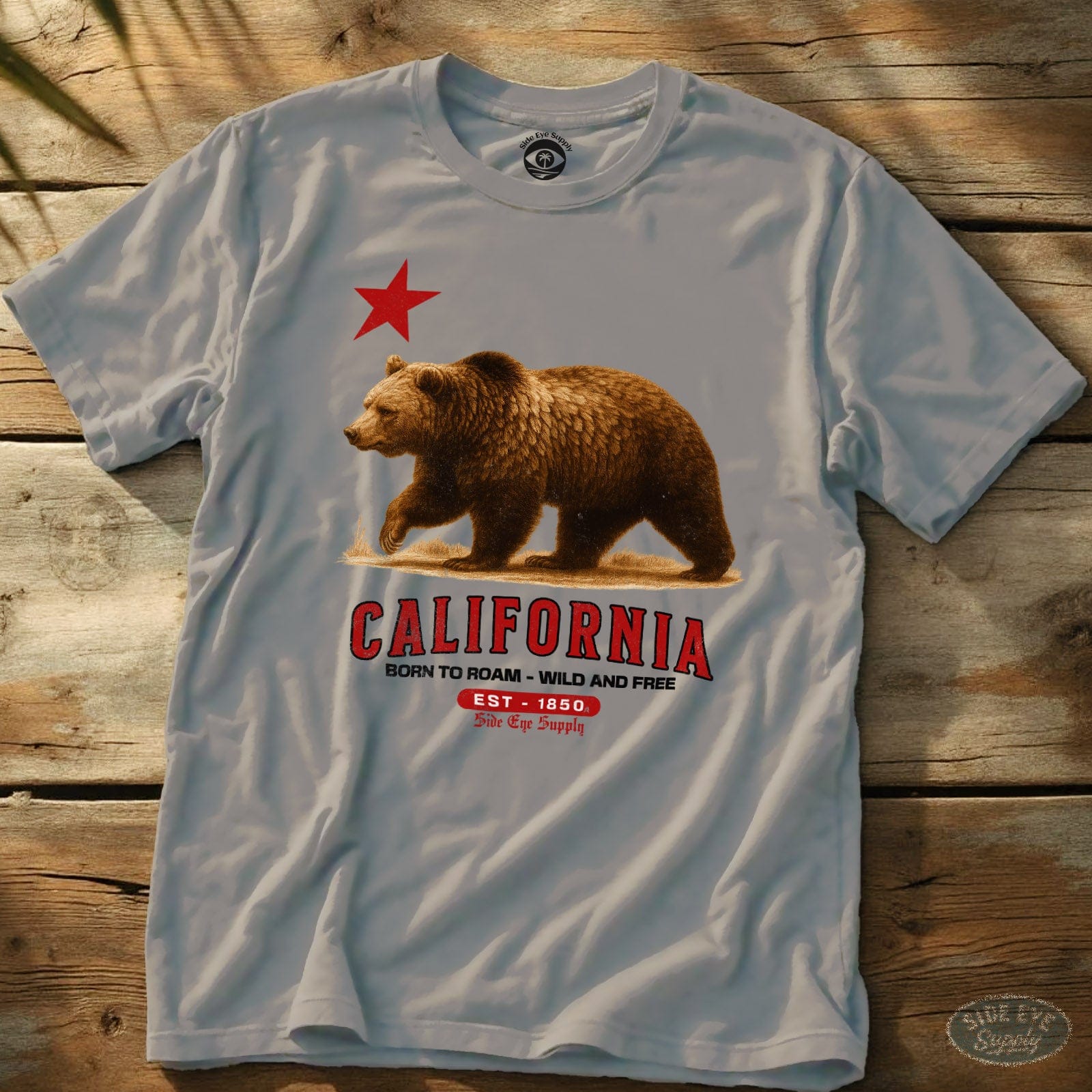 Born to Roam Tee Ice Grey / S - by Side Eye Supply - Surf Beach Life Apparel