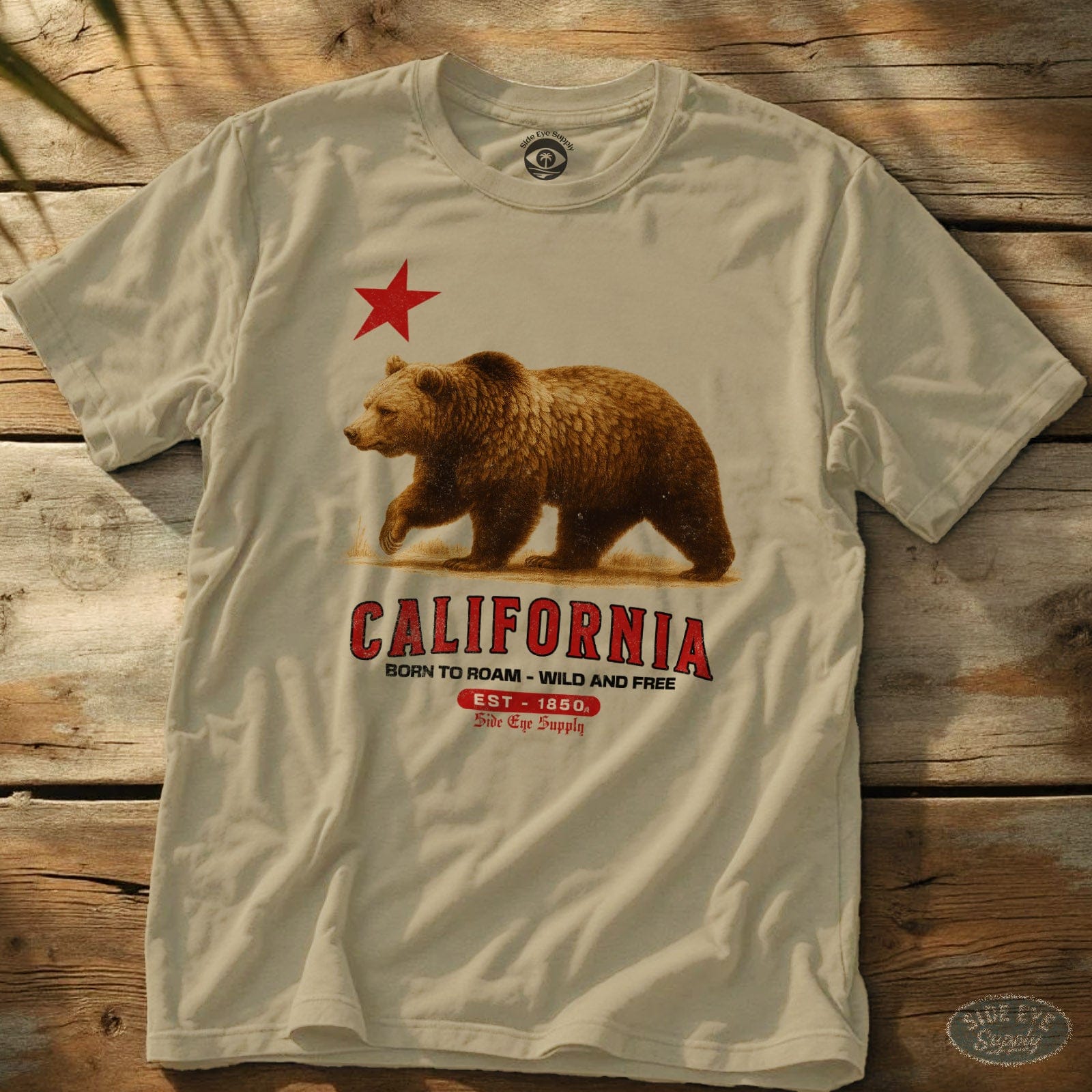 Born to Roam Tee Sand / S - by Side Eye Supply - Surf Beach Life Apparel