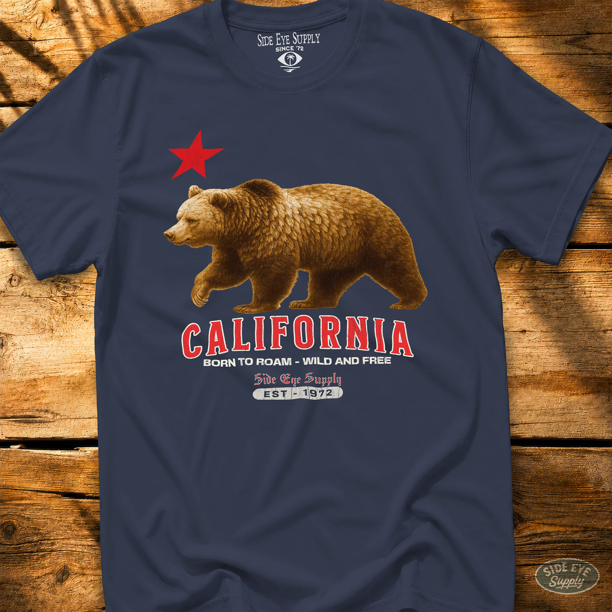 Born to Roam Tee Navy / S - by Side Eye Supply - Surf Beach Life Apparel