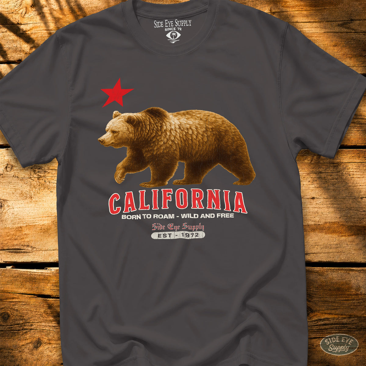 Born to Roam Tee Charcoal / S - by Side Eye Supply - Surf Beach Life Apparel