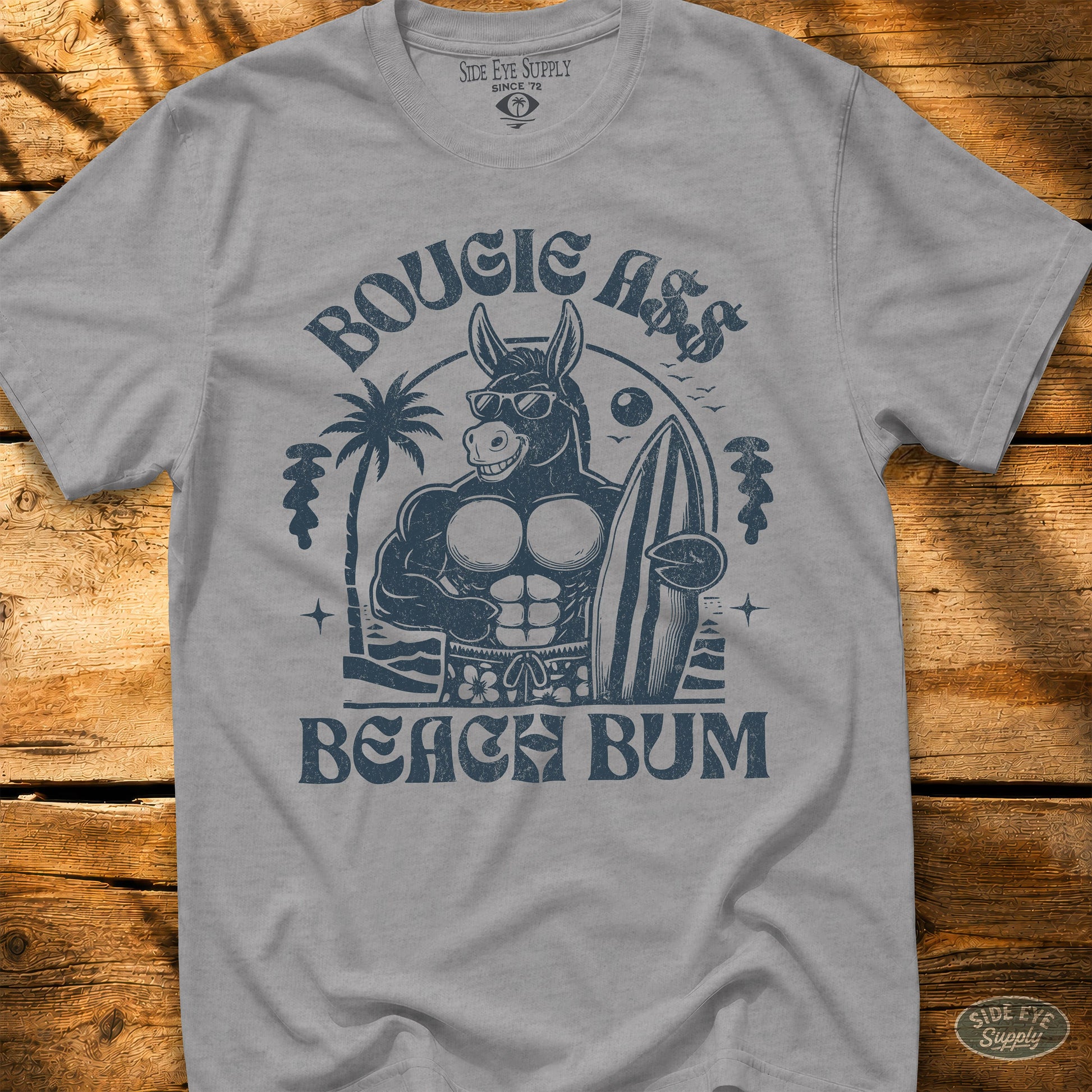 Bougie Beach Bum Tee Sport Grey / S - by Side Eye Supply - Surf Beach Life Apparel