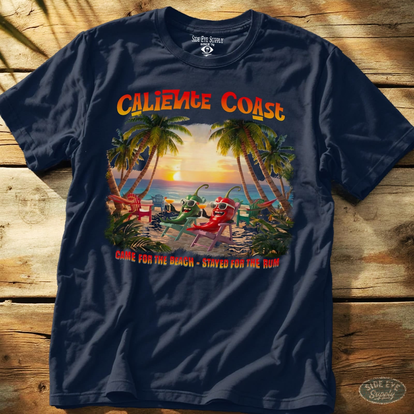 Caliente Coast Tee Navy / S - by Side Eye Supply - Surf Beach Life Apparel