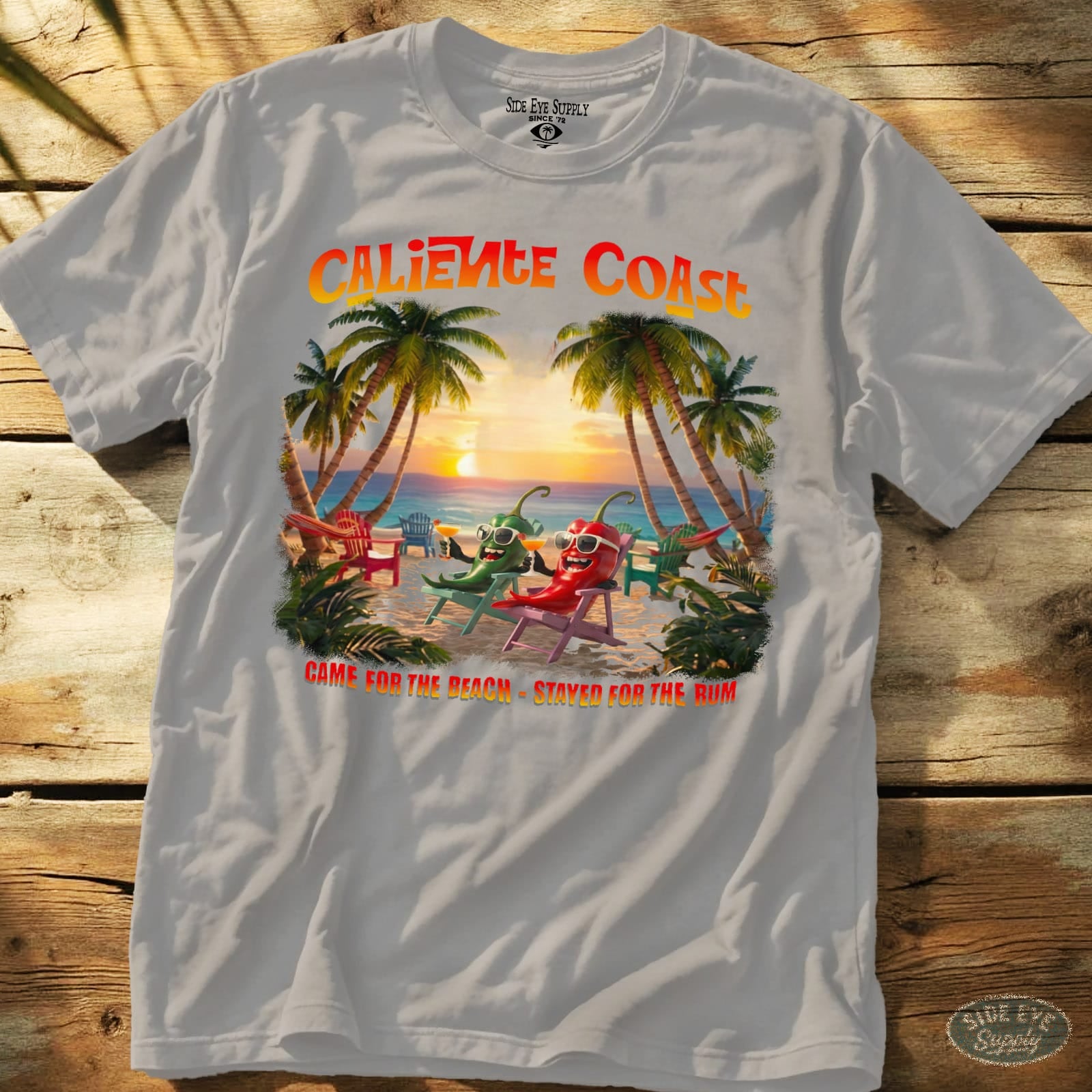 Caliente Coast Tee Ice Grey / S - by Side Eye Supply - Surf Beach Life Apparel