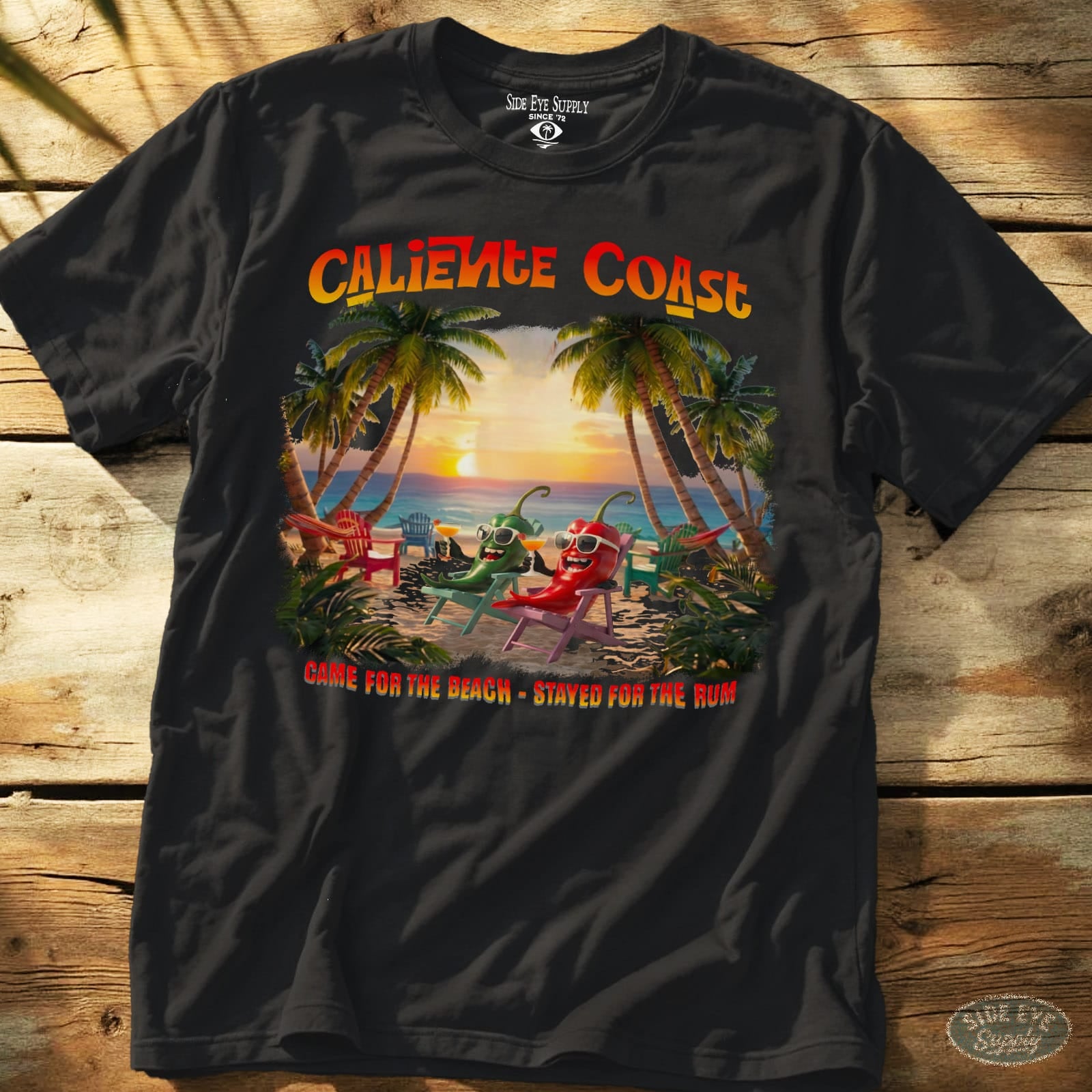 Caliente Coast Tee Black / S - by Side Eye Supply - Surf Beach Life Apparel