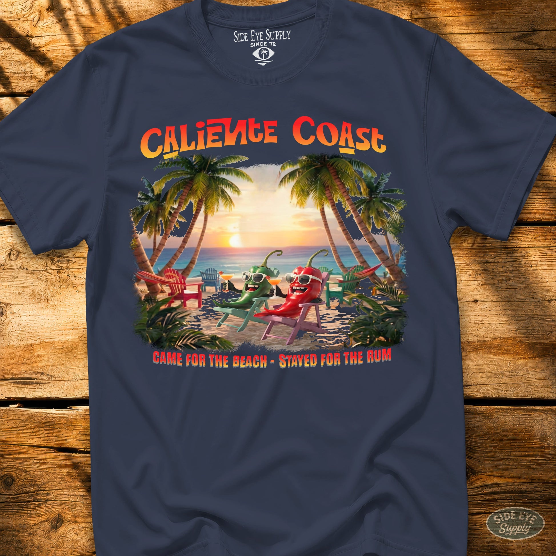 Caliente Coast Tee Navy / S - by Side Eye Supply - Surf Beach Life Apparel