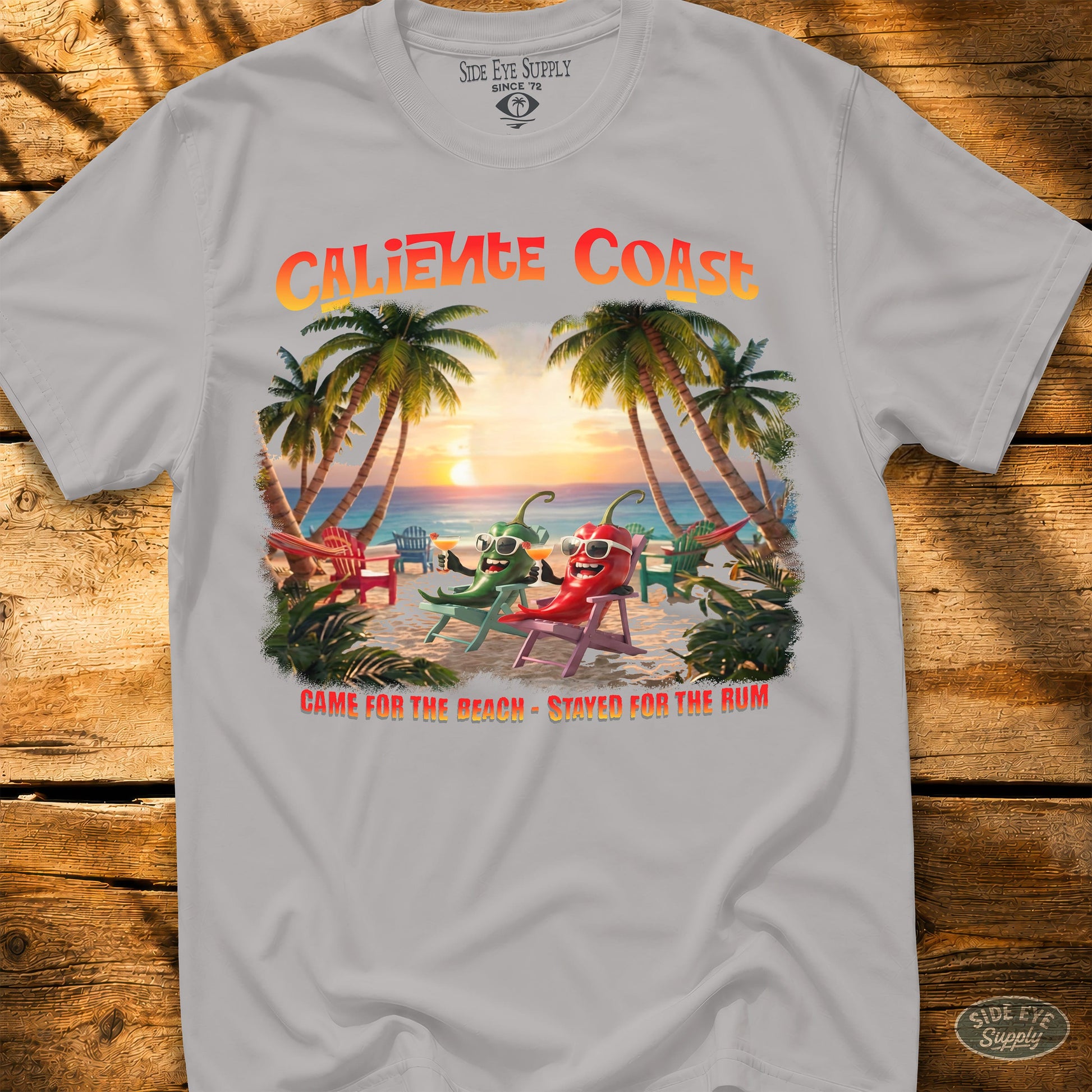 Caliente Coast Tee Ice Grey / S - by Side Eye Supply - Surf Beach Life Apparel