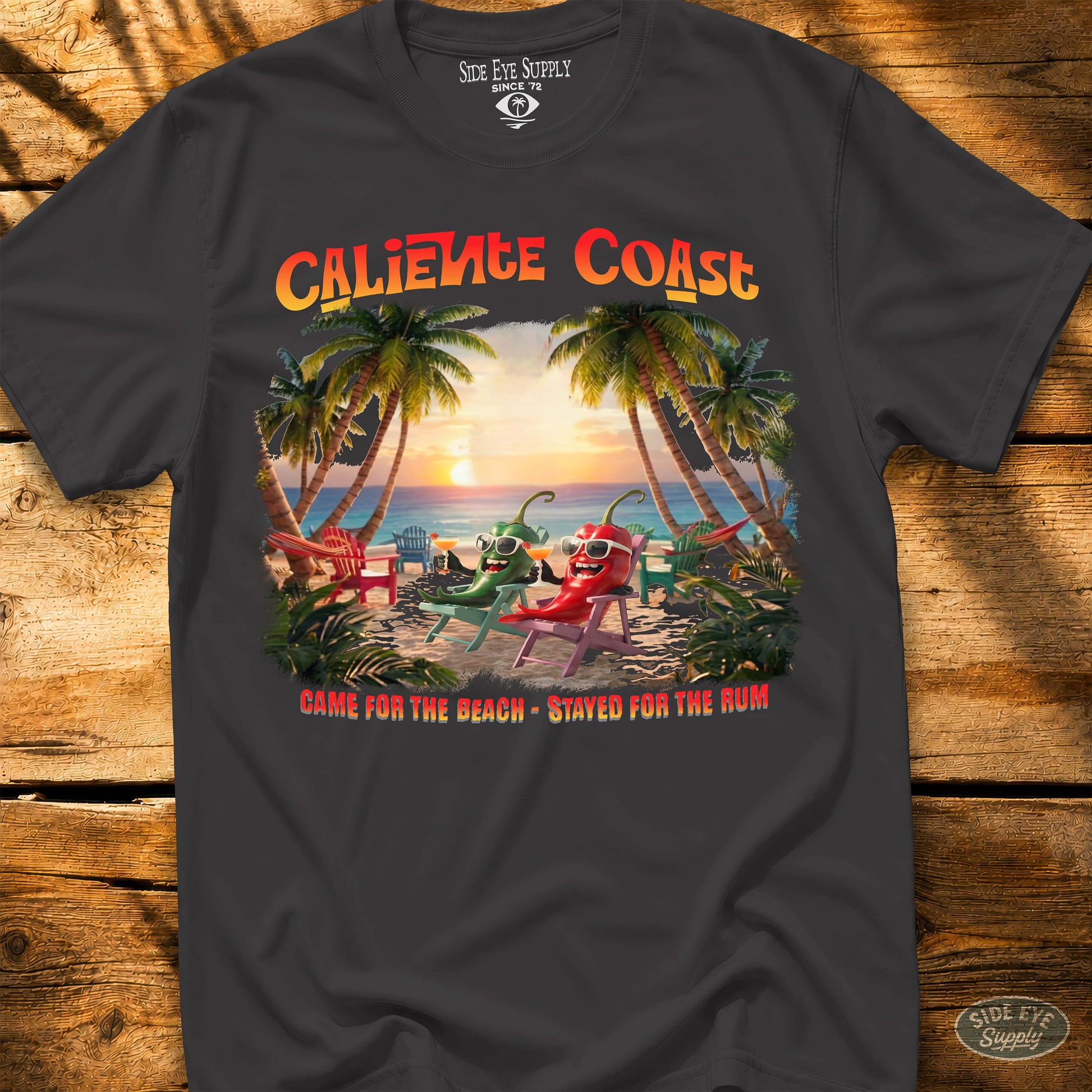 Caliente Coast Tee Black / S - by Side Eye Supply - Surf Beach Life Apparel