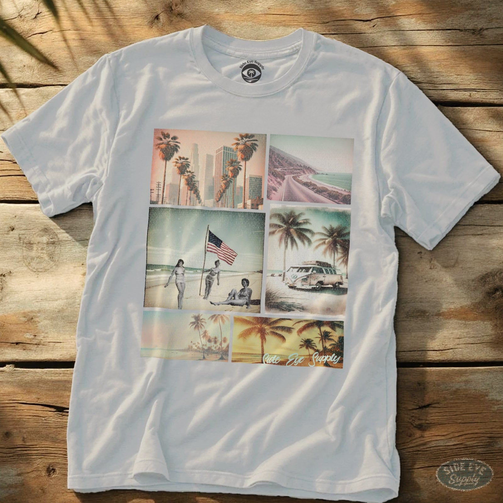 California Dreams Tee White / S - by Side Eye Supply - Surf Beach Life Apparel