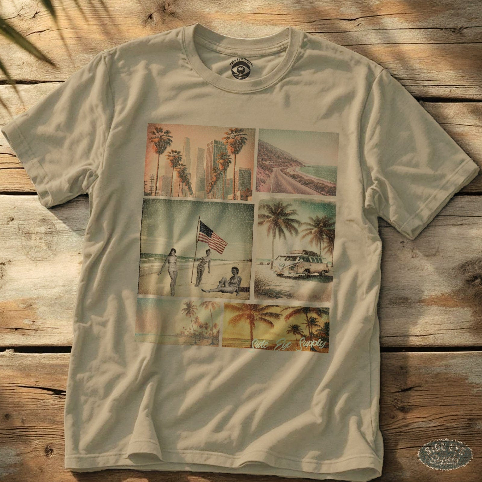 California Dreams Tee Sand / S - by Side Eye Supply - Surf Beach Life Apparel