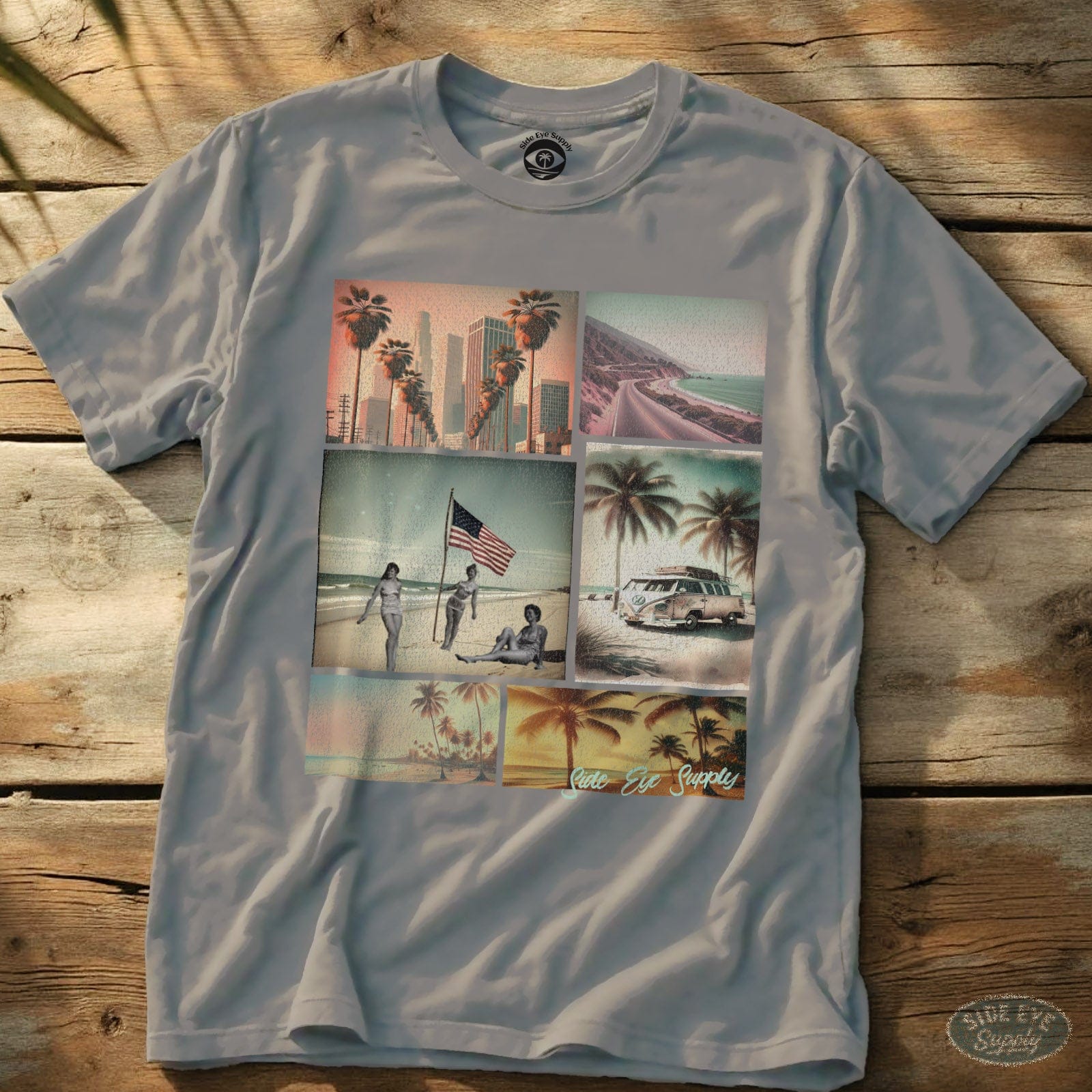 California Dreams Tee Ice Grey / S - by Side Eye Supply - Surf Beach Life Apparel