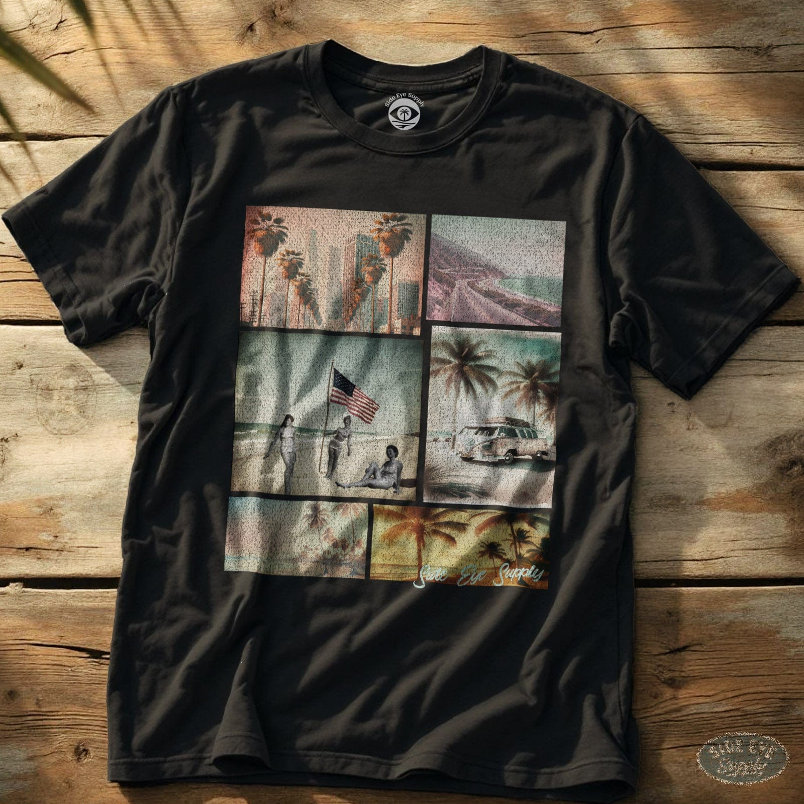 California Dreams Tee Black / S - by Side Eye Supply - Surf Beach Life Apparel