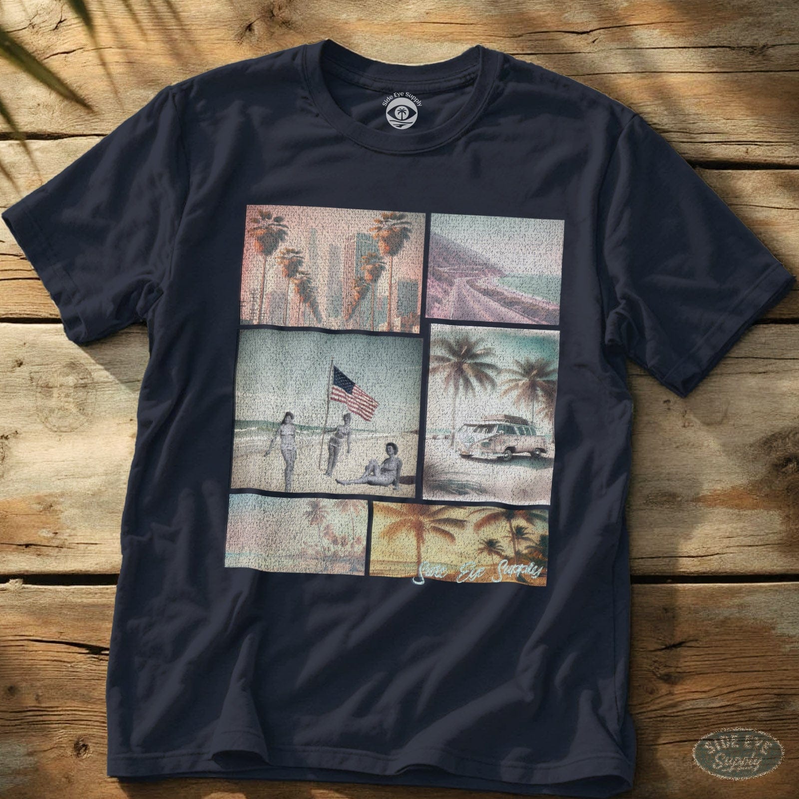 California Dreams Tee Navy / S - by Side Eye Supply - Surf Beach Life Apparel