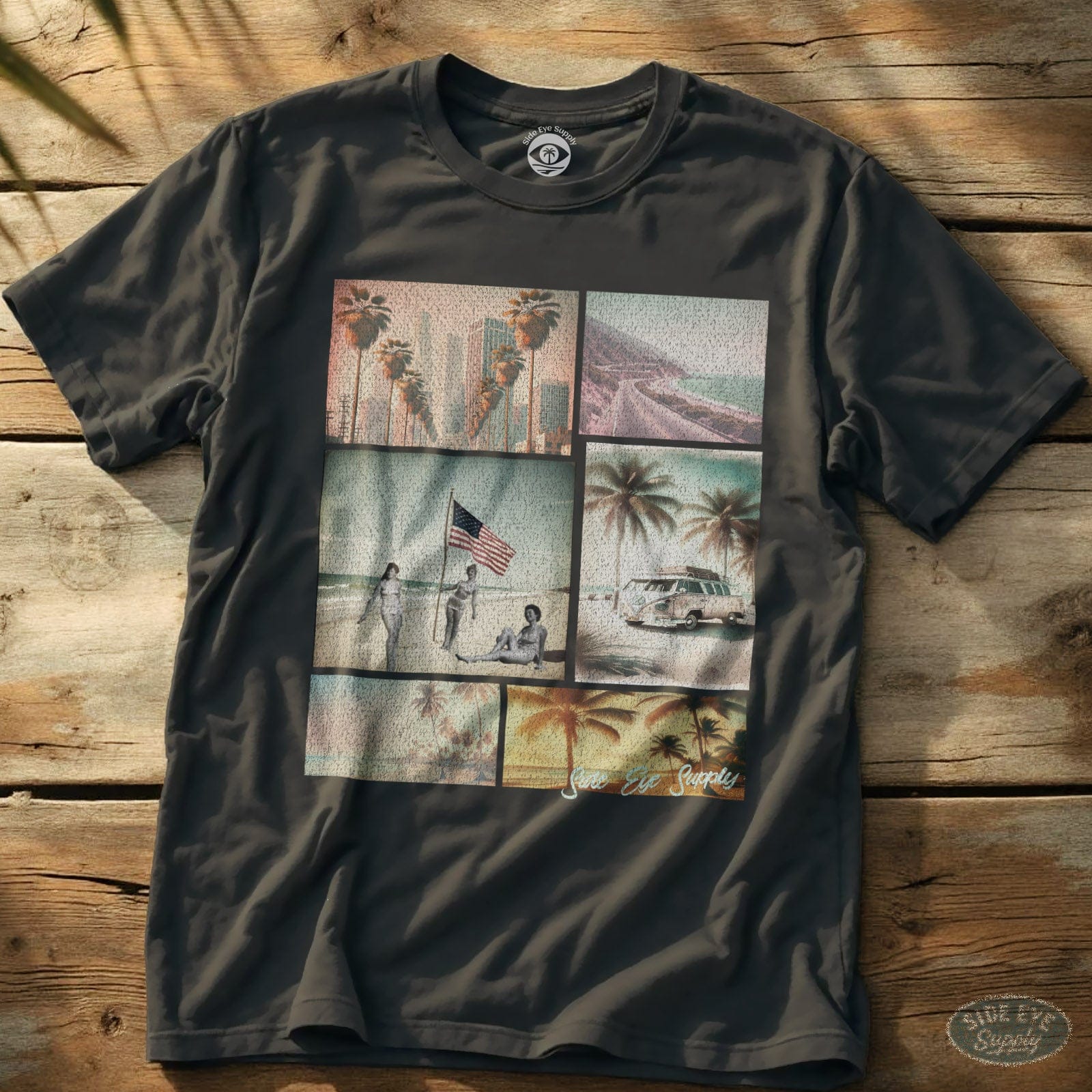 California Dreams Tee Charcoal / S - by Side Eye Supply - Surf Beach Life Apparel